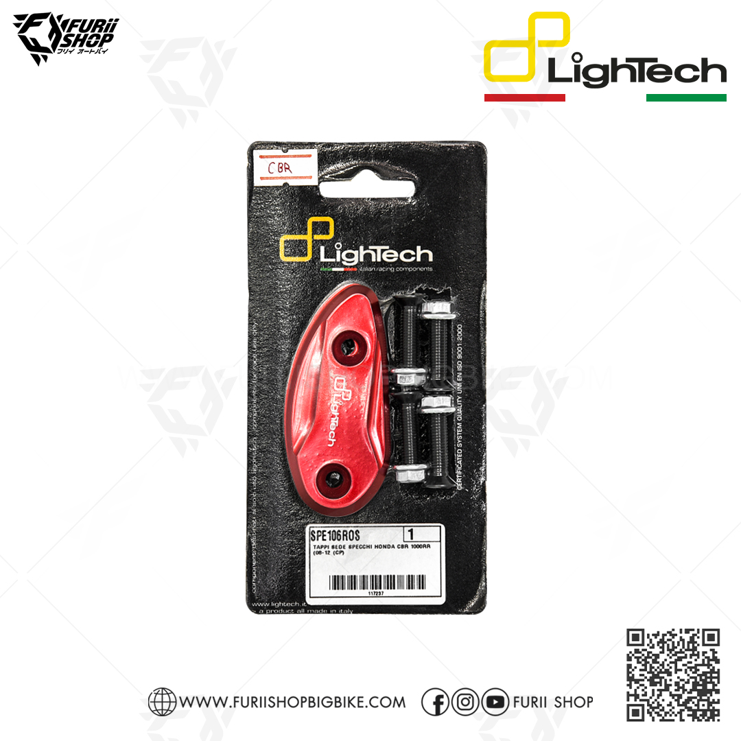 อุดกระจ(แดง) Lightech Mirror Cap (Red) : for Honda CBR1000RR 2008-2016