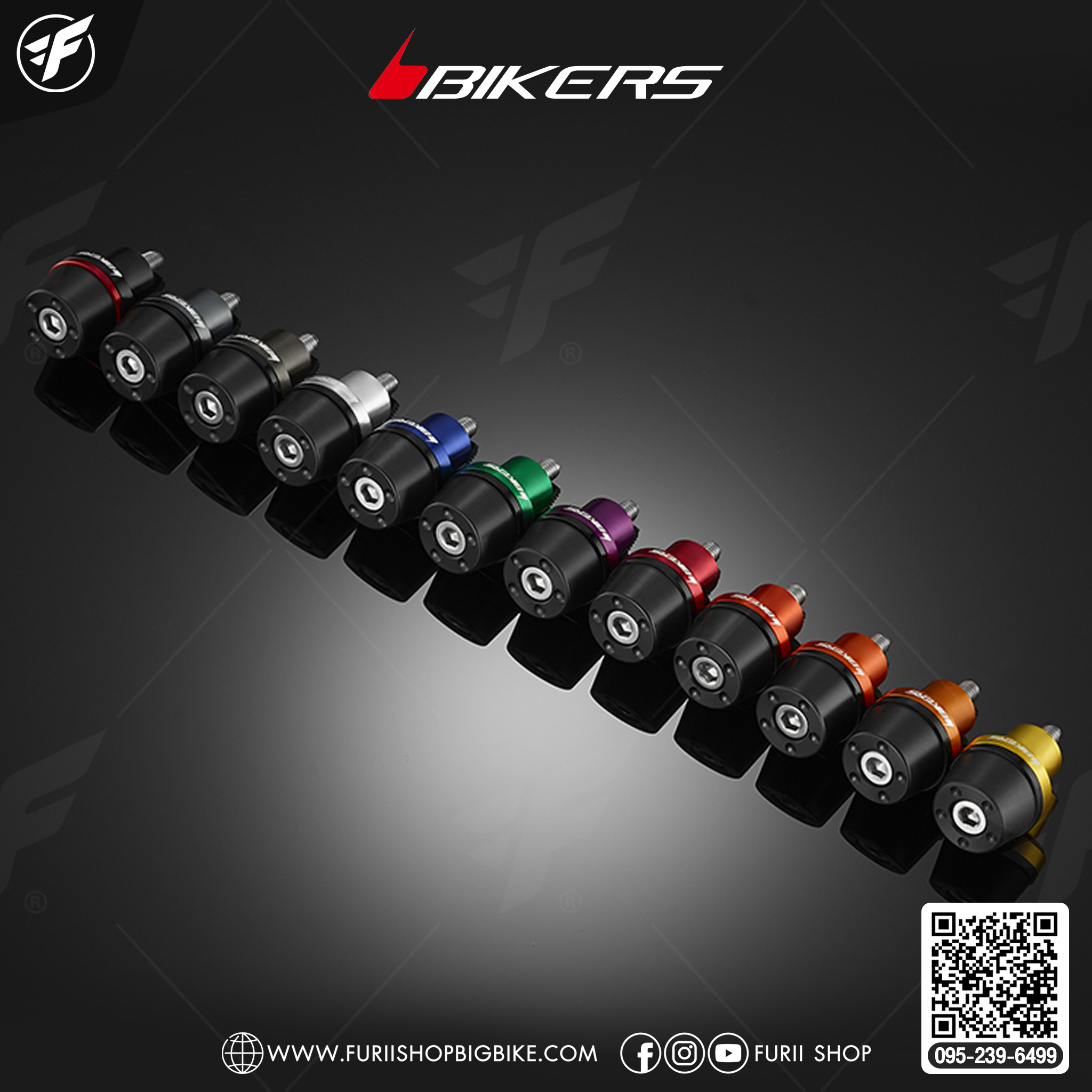 Bikers ชุดกันล้มบังโคลนหน้า (4 ตัว) for Malaguti Madison150