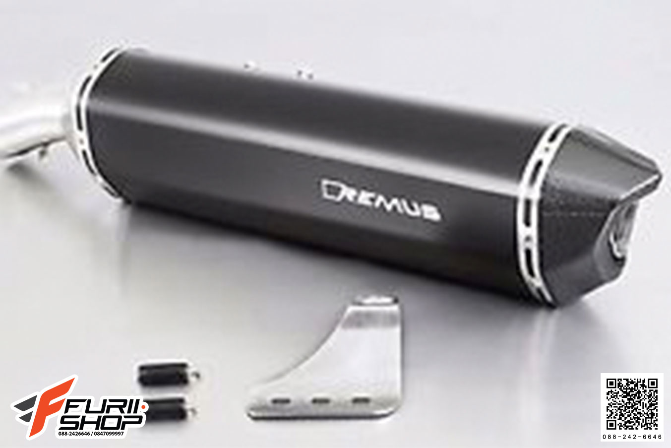 ท่อมอเตอร์ไซค์ REMUS BLACK SLIP-ON FOR BMW F700GS/F800GS ท่อแต่ง ท่อสูตร ท่อบิ๊กไบค์ ท่อBigbike ท่อไอเสีย เอ็กพอร์ต
