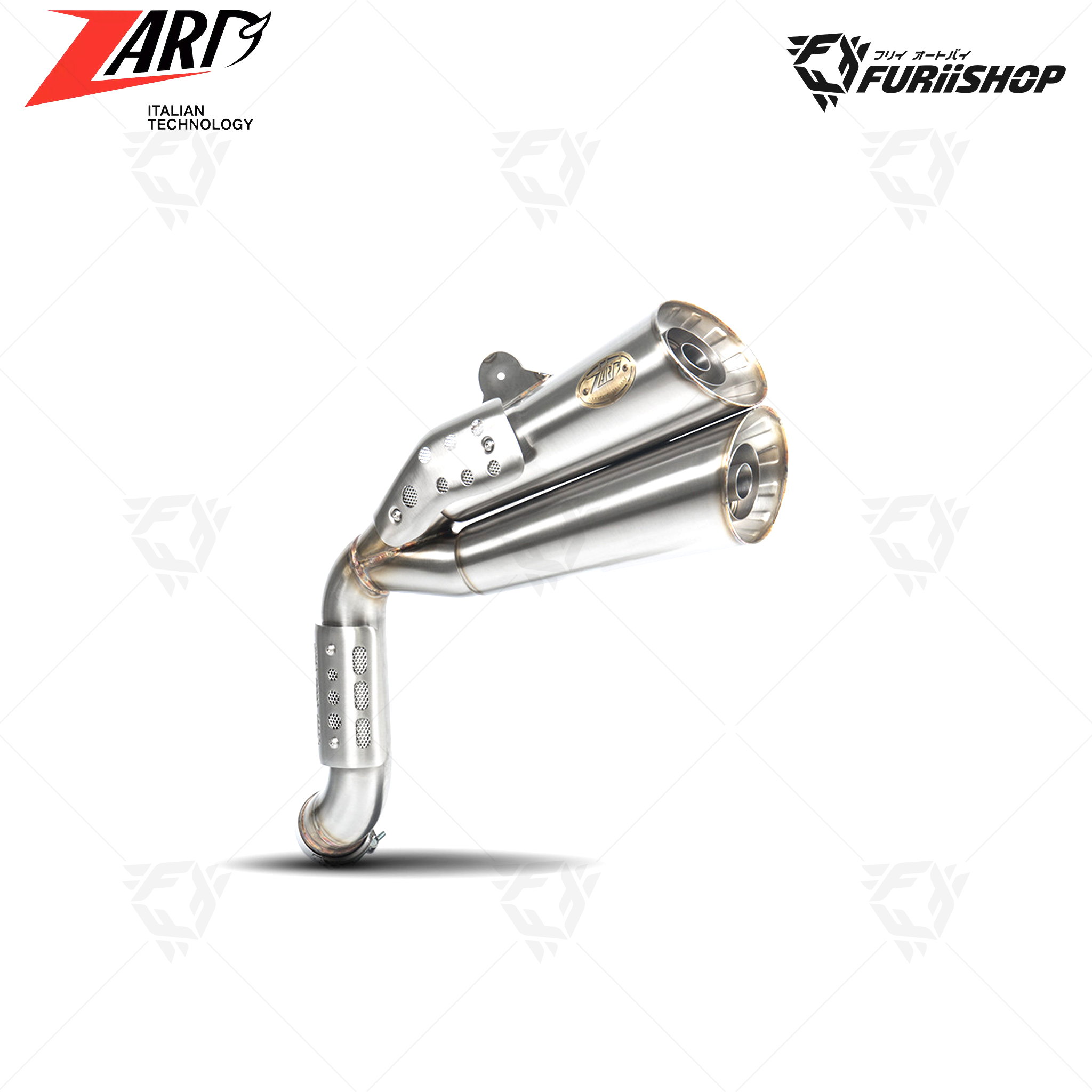 ท่อไอเสียแต่ง Zard - Slip on up hardy : for BMW RnineT 13-20 / RNINET Scramble 17-20 / R nineT euro5 / R12 2024-2025