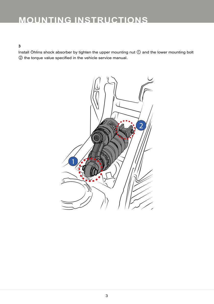 โช๊คหลังแต่ง Ohlins IJ201 For Italjet Dragster 300 ปี 2023