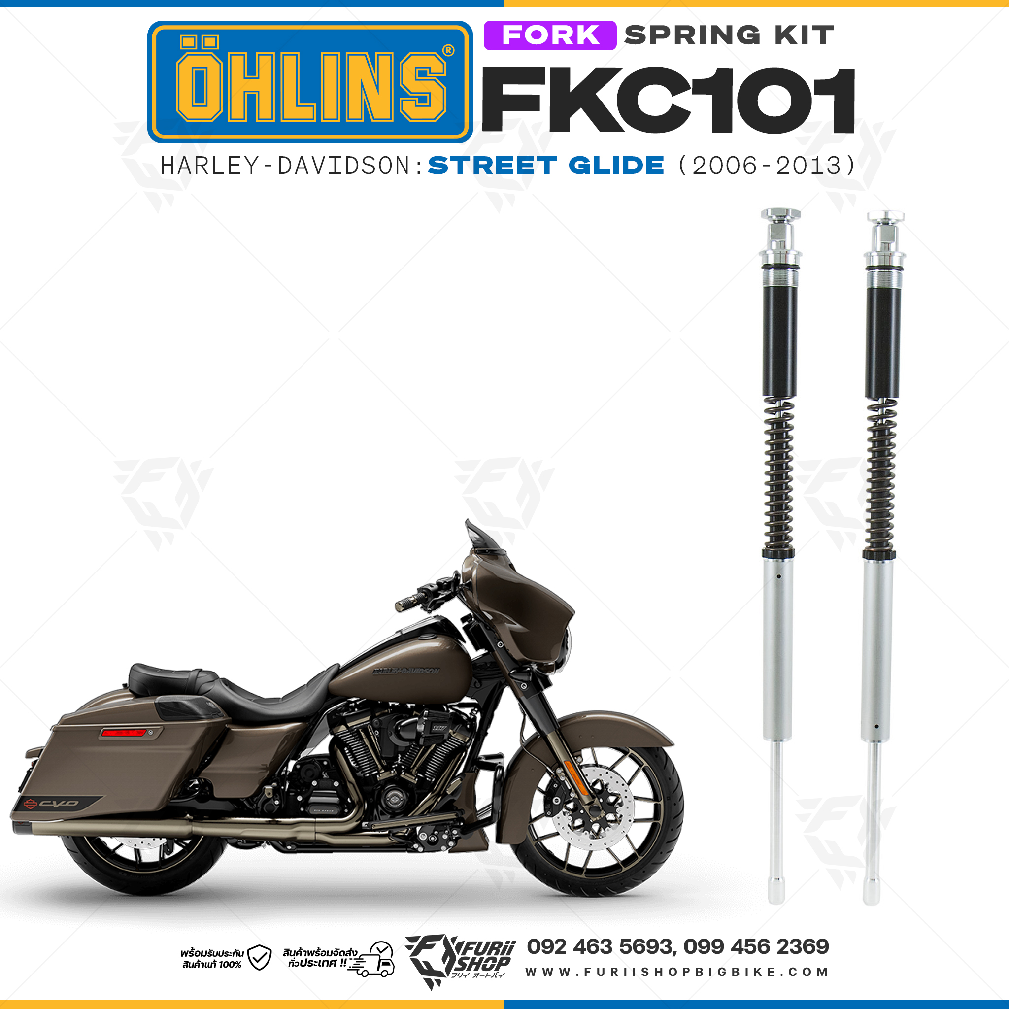 สปริงโช้คหน้า Ohlins FKC101 For Harley-Davidson Street Glide 2006-2013