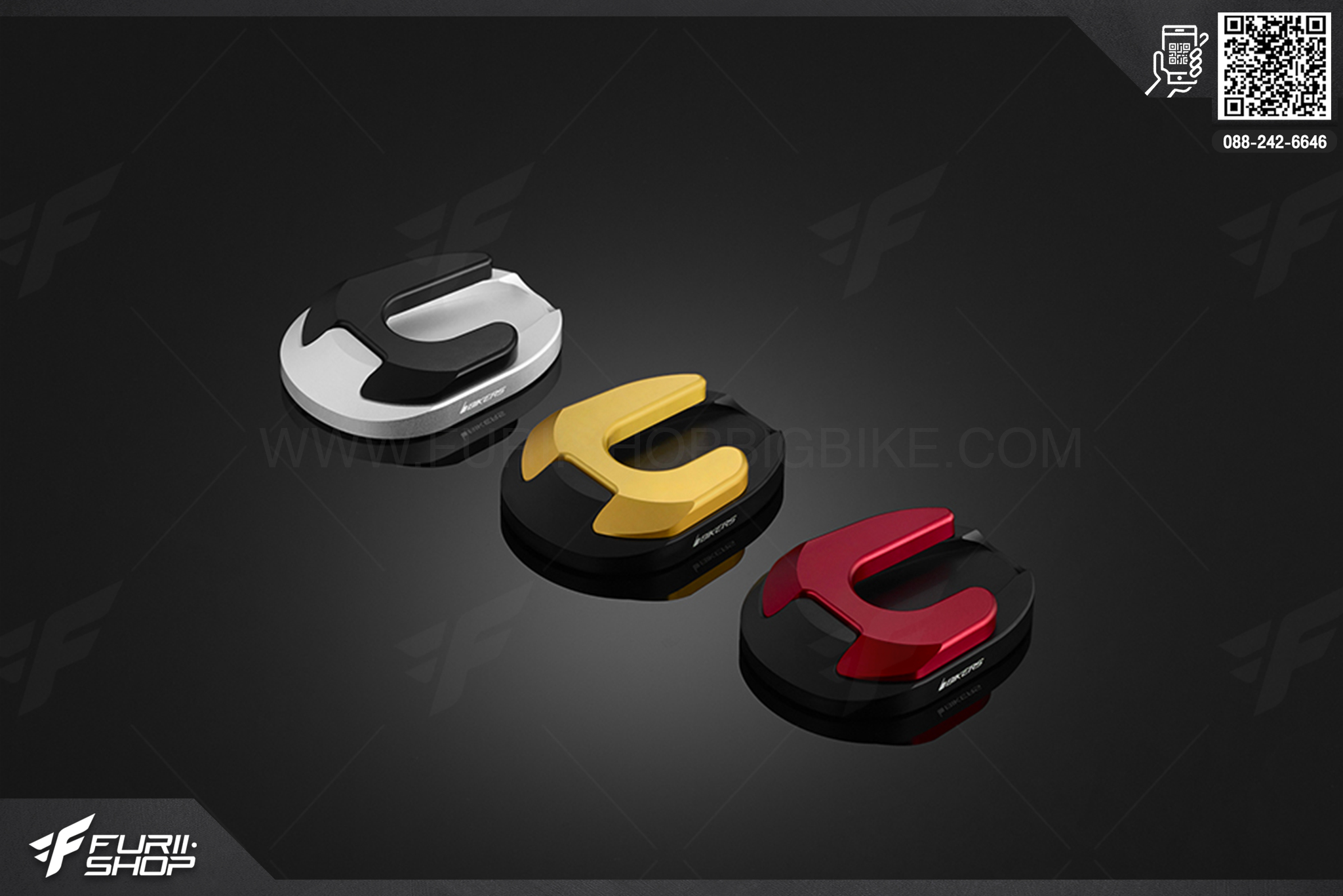 ตัวรองขาตั้ง (ตีนเป็ด) (ฐานล่างของแผ่นรองขาตั้งจะเป็นผิวด้าน) Bikers Honda Rebel 500 (2017-2019)