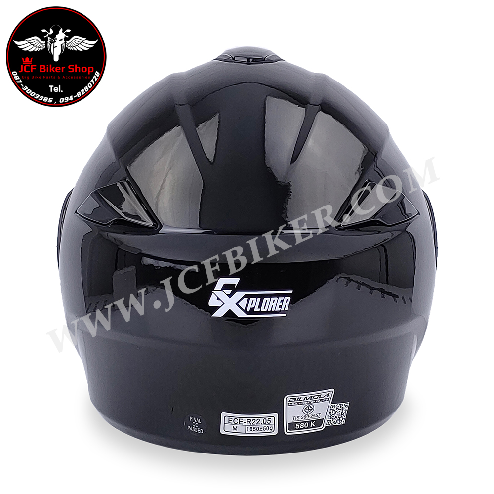 หมวกกันน็อคเต็มใบเปิดคางได้ หมวกกันน็อค Bilmola Helmet รุ่น Explorer Flip-up 2024 สี PLAIN BLACK