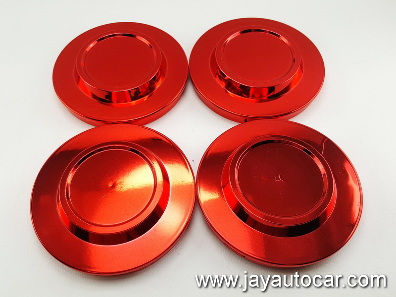 ฝาล้อรถยนต์ ฝาล้อแม็กซ์ ฝาแม็กแต่ง ขนาด 105 มิล สีแดง สำหรับ ล้อแม็ก กะบะ Toyota Mitsubishi Ford 1ชุด 4ชิ้น 105mm.
