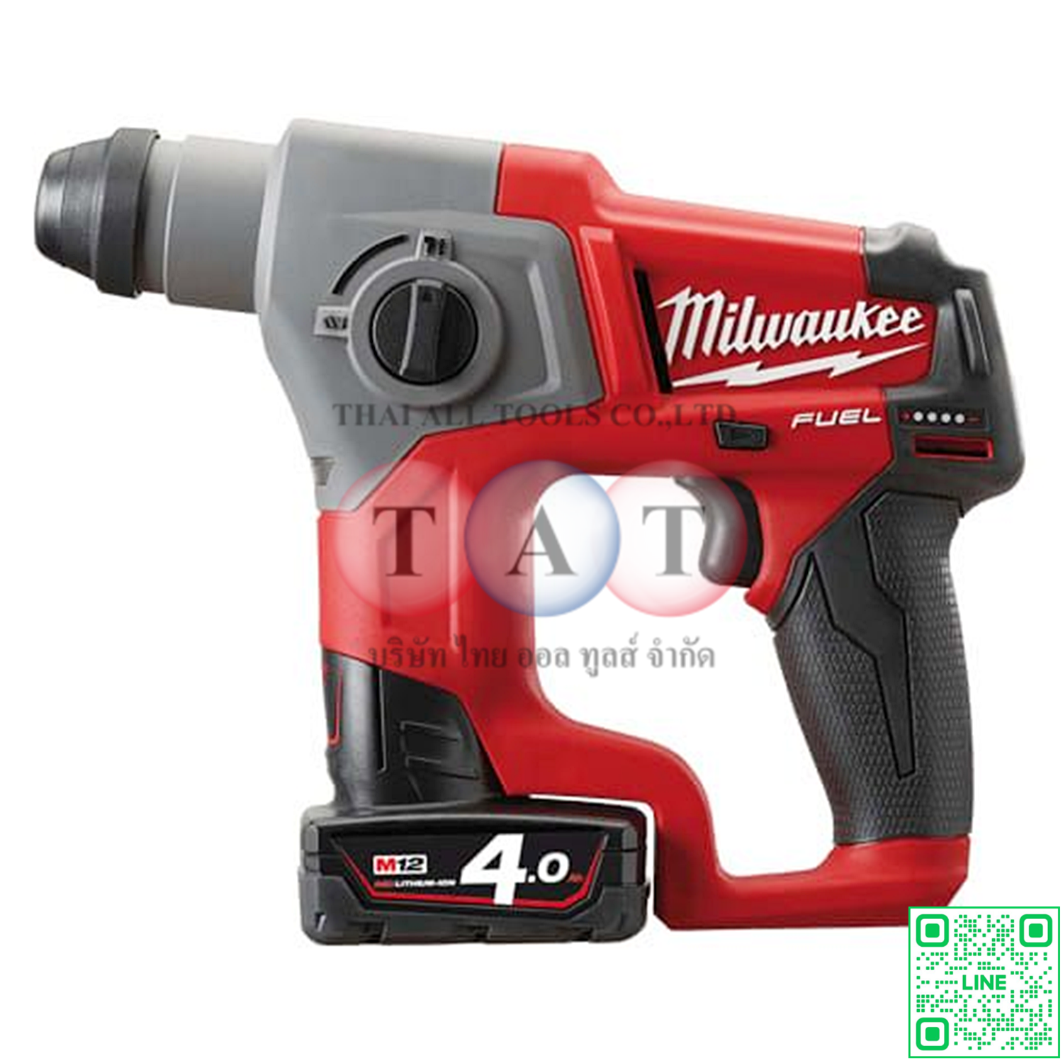 Milwaukee M12 FUEL SDS-Plus Rotary Hammer | สว่านโรตารี่ 2 โหมด ไร้สาย ทรงพลัง
