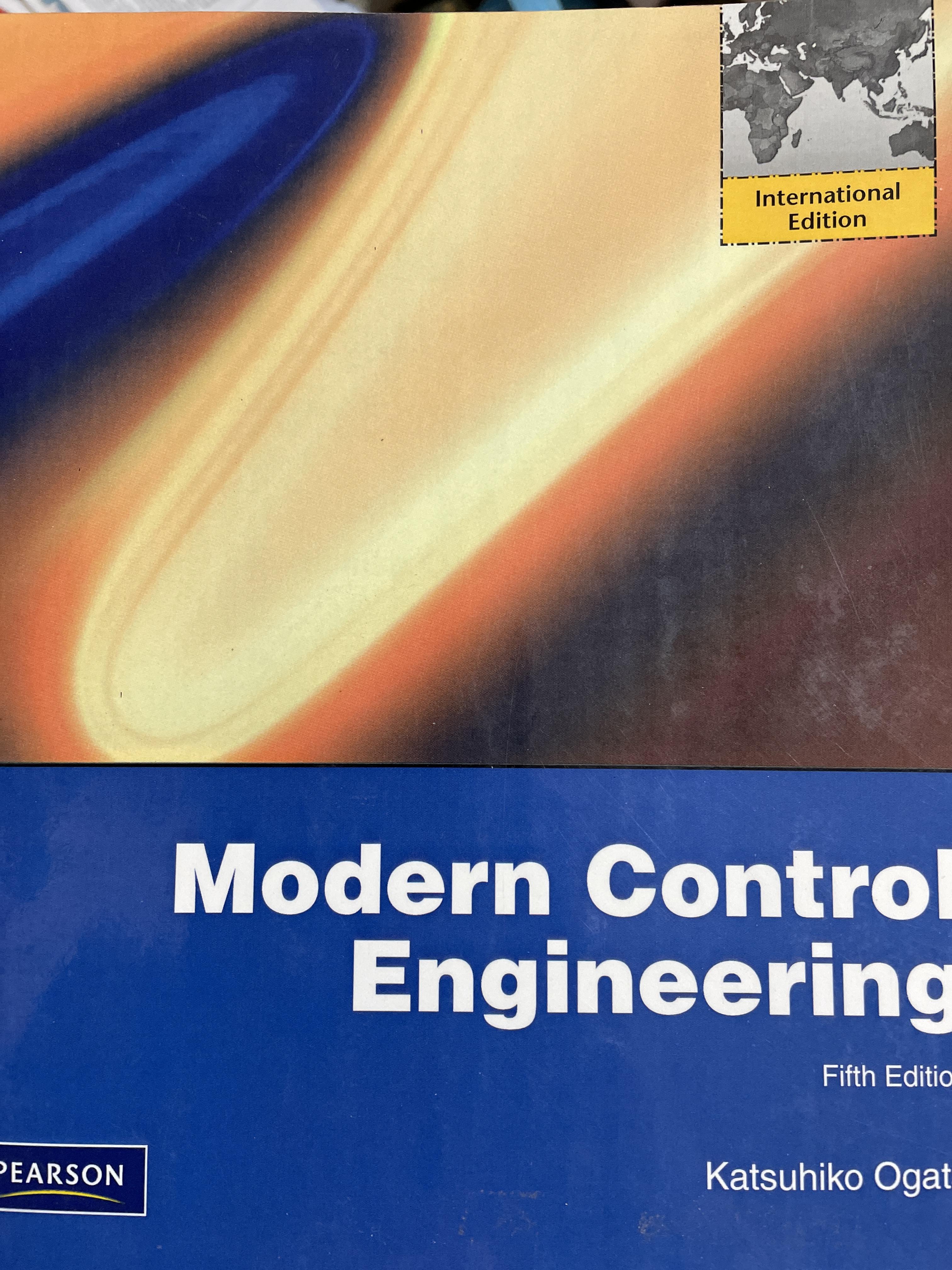 Modern Control Engineering. พิมพ์ครั้งที่ 5 ผู้เขียน Katsuhiko Ogata. 3 กก.