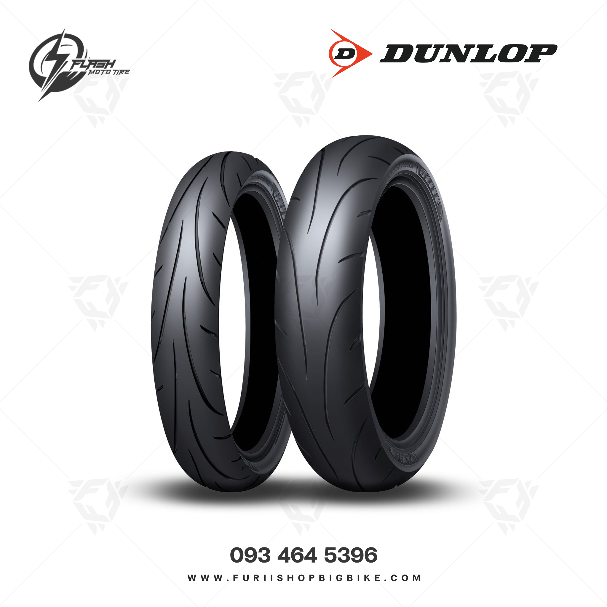 ยางมอเตอร์ไซค์บิ๊กไบค์ DUNLOP SportMax Q-Lite : 150/60-17 66H Flash Moto Tire