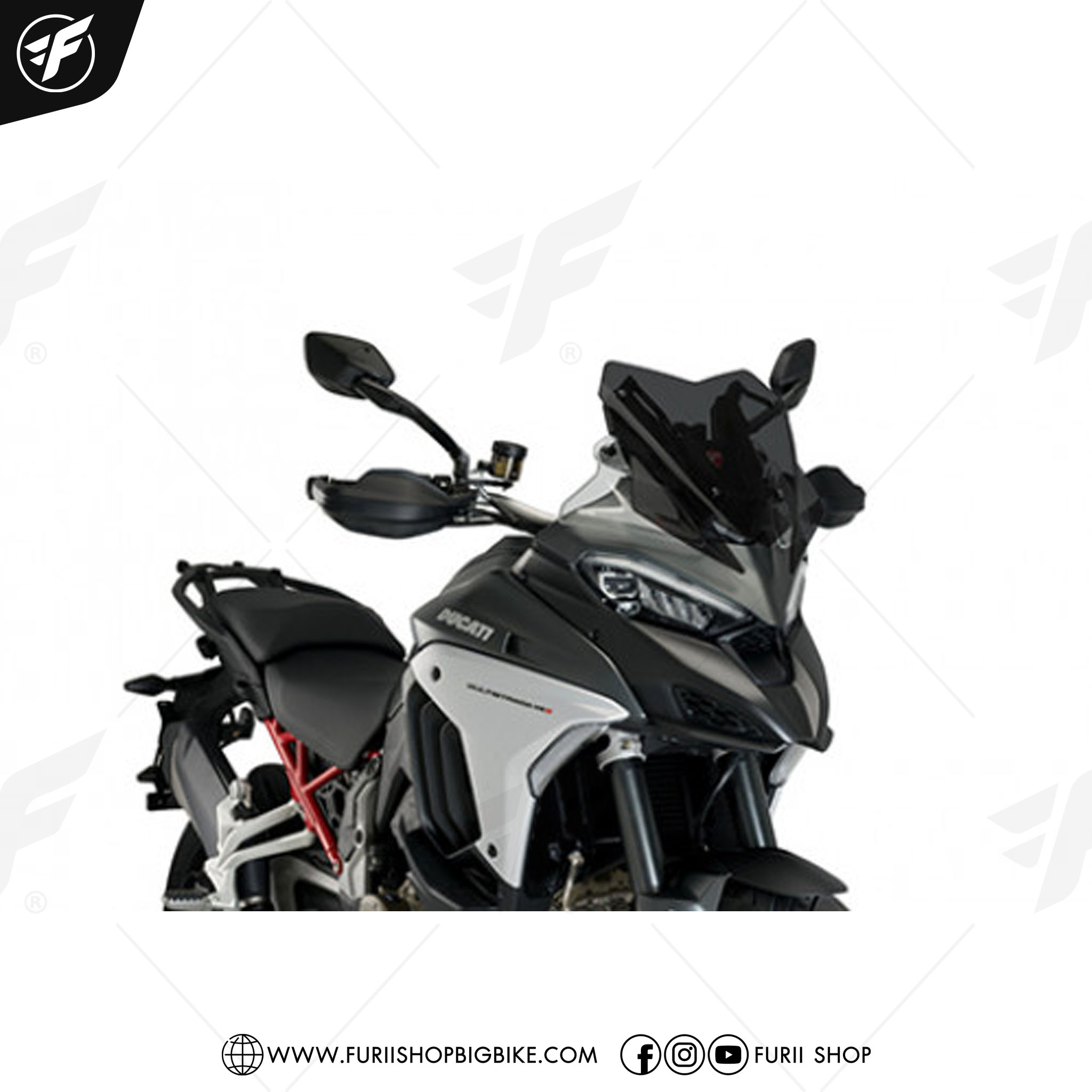 ชิวหน้า PUIG WINDSHIELD SPORT Dark Smoke (ควันเข้ม) FOR Ducati Multistrada V4/V4S 2021-2022