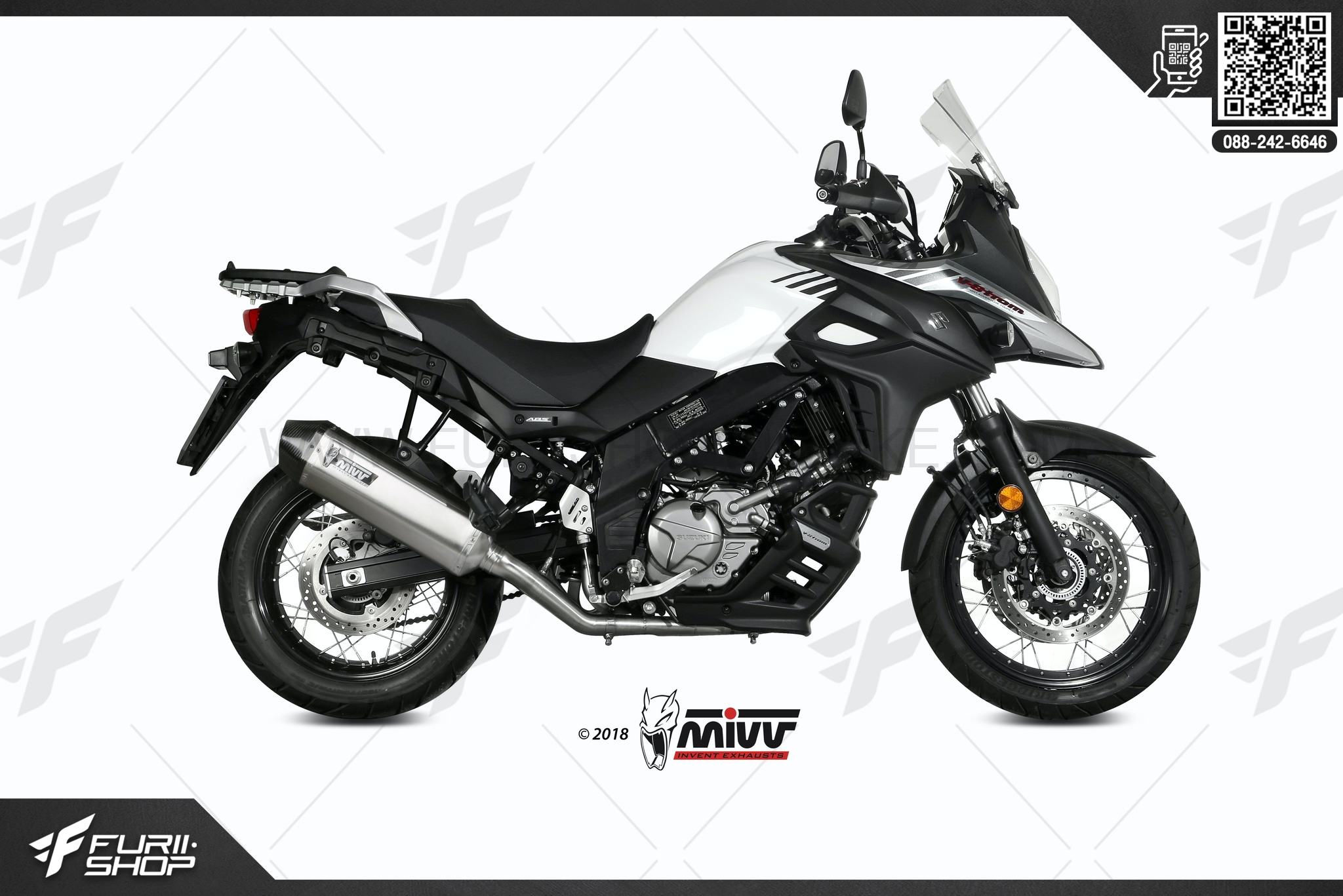 ท่อมอเตอร์ไซค์ MIVV SUONO STAINLESS STEEL FOR TRIUMPH TIGER 800ท่อแต่ง ท่อสูตร ท่อบิ๊กไบค์ ท่อBigbike ท่อไอเสีย