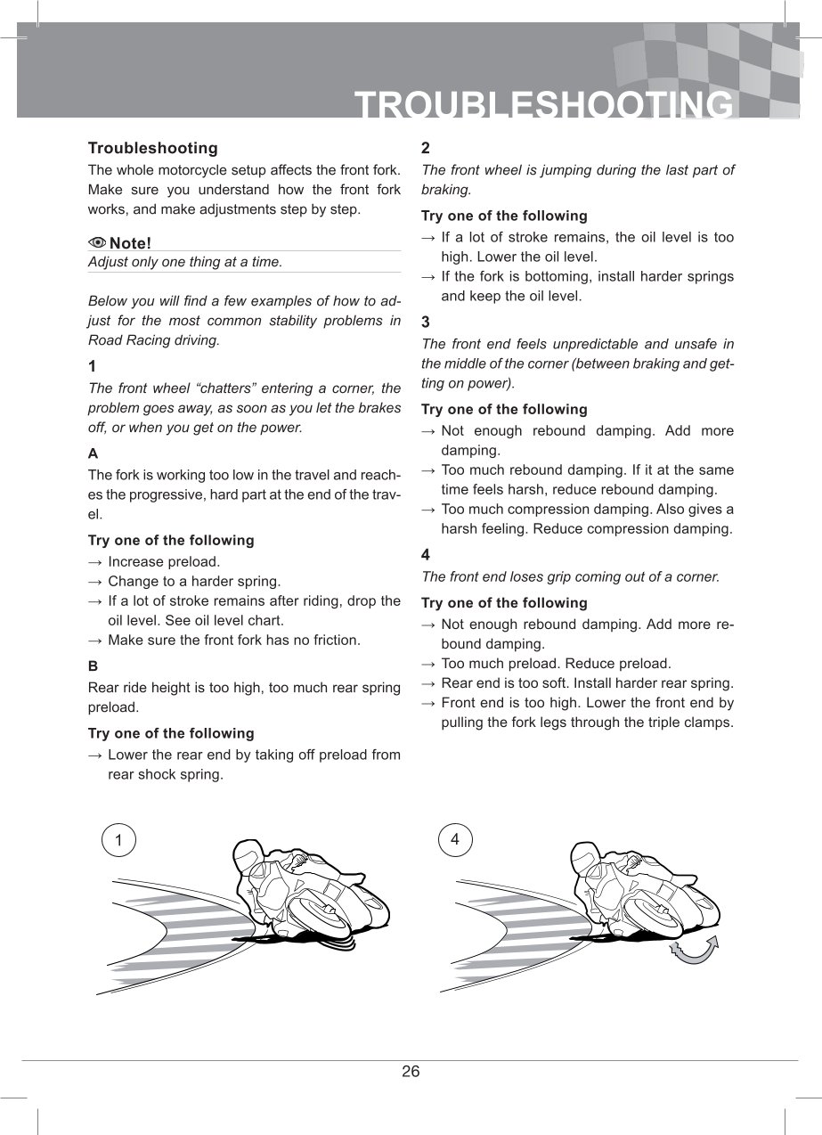 โช้คหน้า OHLINS FGR300 FOR Universal FGR 300 Superbike 750mm All