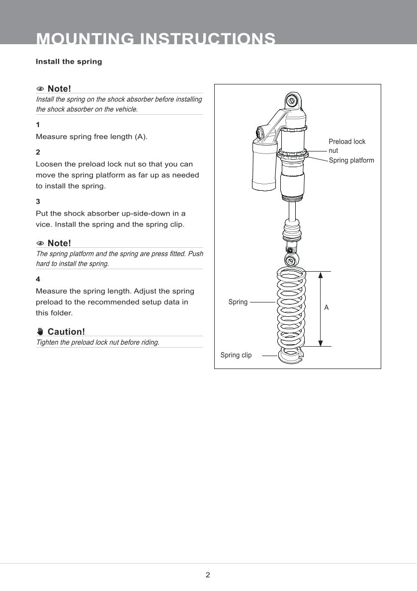 โช๊คหลังแต่ง Ohlins DMX0101 For Husqvarna TC 85 14"/17" ปี 2018-2023