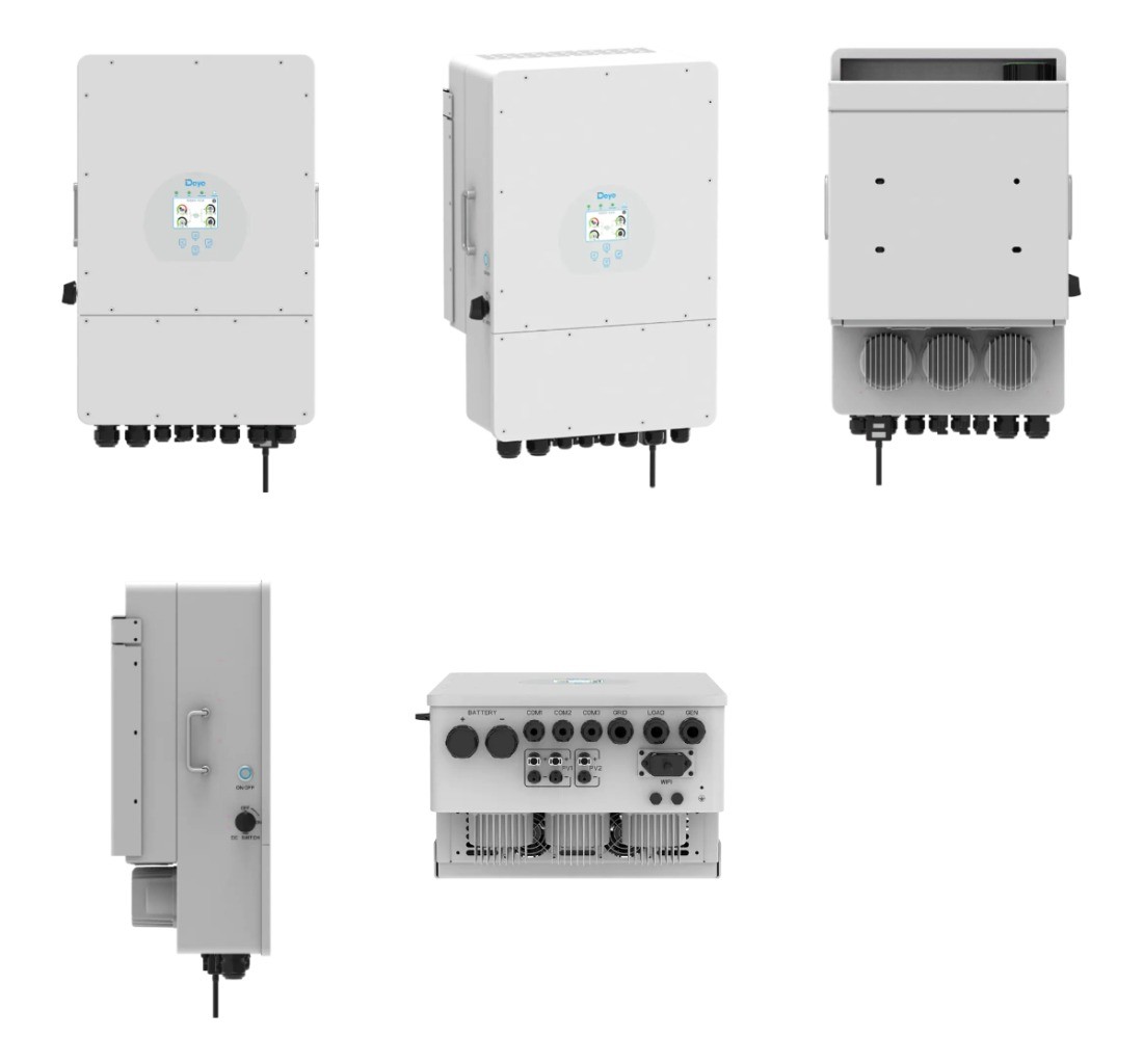 Hybrid on/off grid inverter 10kW พร้อม WIFI และ CT กันย้อน ระบบแบต 48V