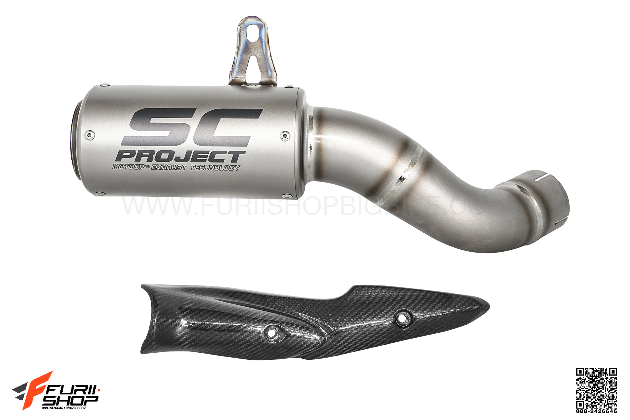ท่อมอเตอร์ไซค์ SC PROJECT Slip-on Titanium for Kawasaki Z900 ท่อแต่ง ท่อสูตร ท่อบิ๊กไบค์ ท่อBigbike ท่อไอเสีย