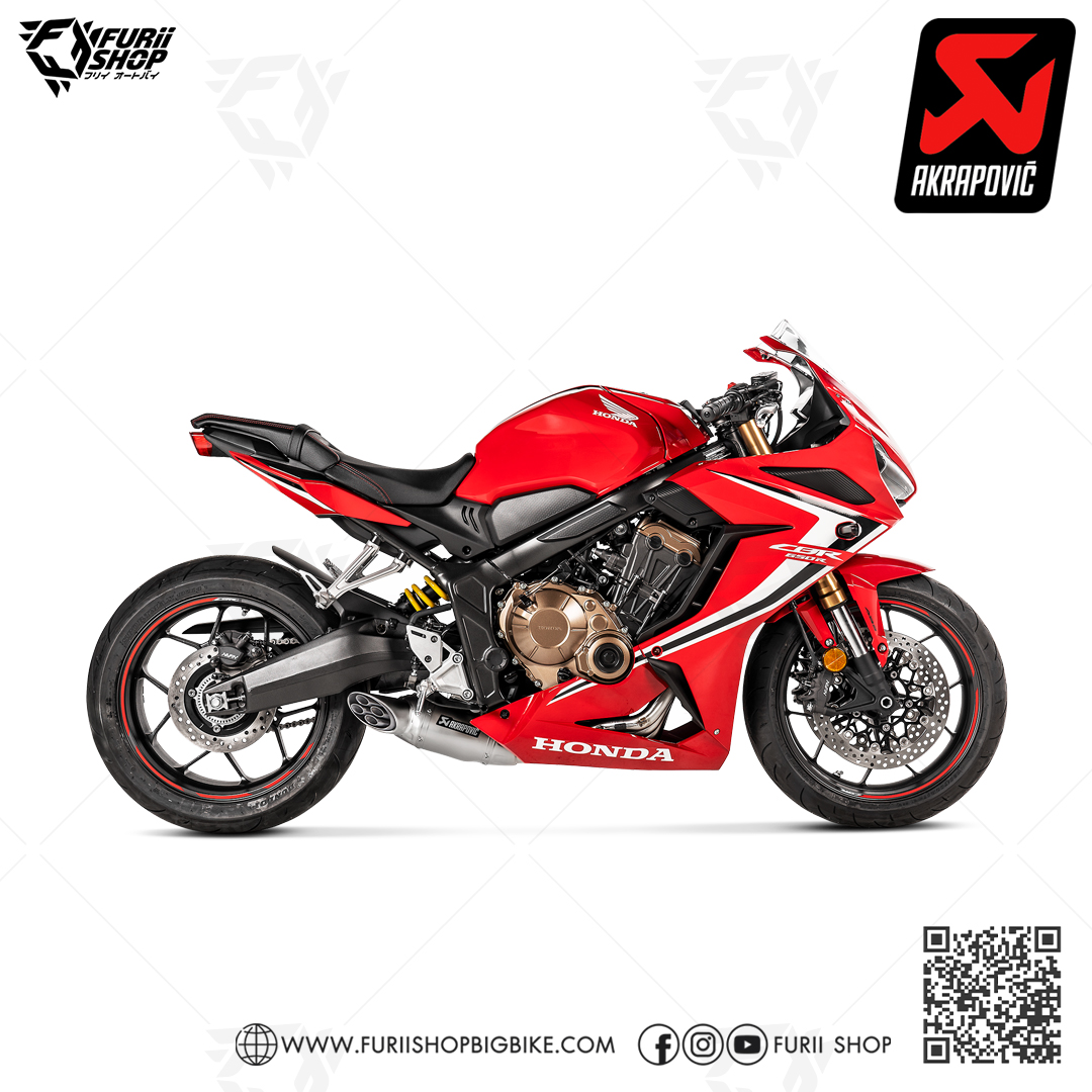 ท่อแต่ง Akrapovic 4-2-1 4 รู Titanium Logo Aluminium Limited : for Honda CBR650R/CB650R 2019-2022