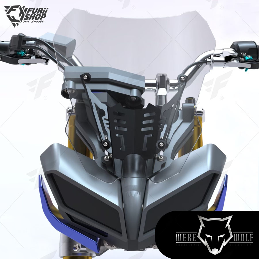 ชิลด์หน้า Were Wolf V-01 Smoke M530 : for Yamaha MT09 2017-2020