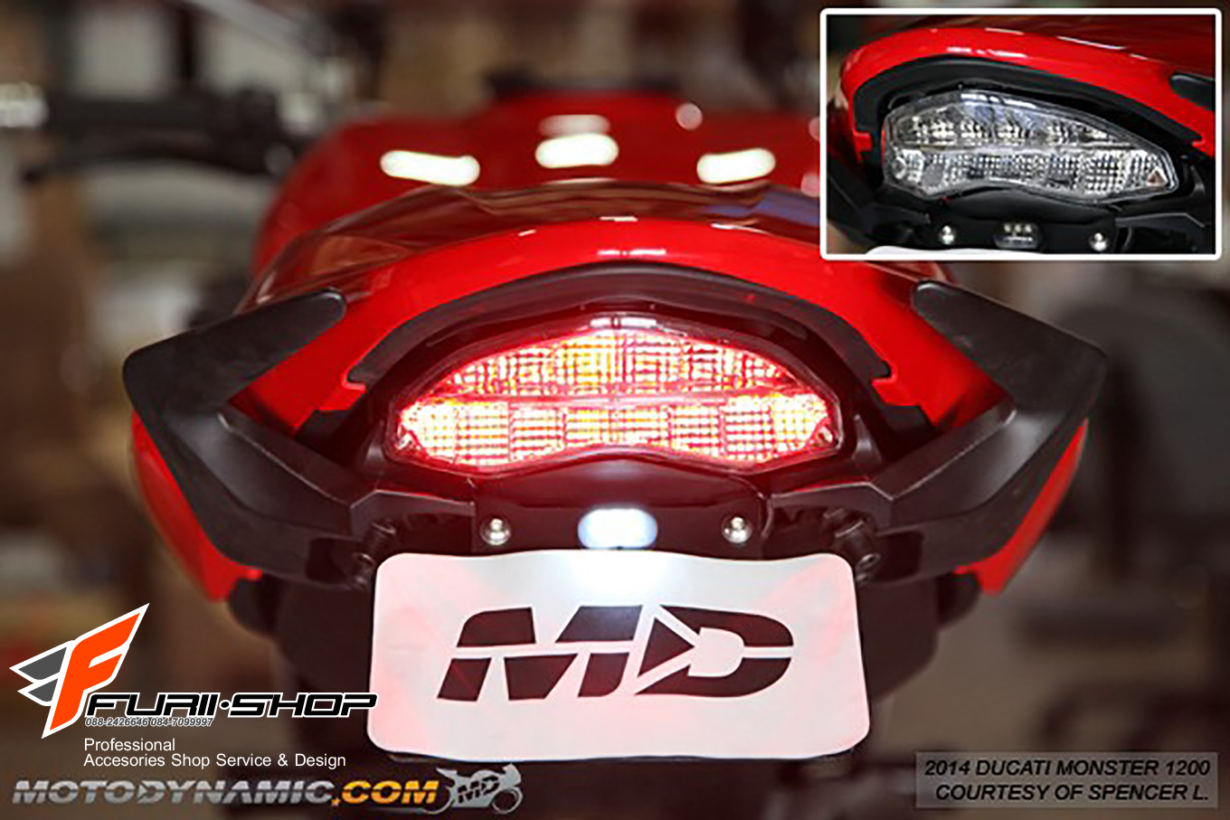 ไฟท้าย MD ใส FOR DUCATI MONSTER821