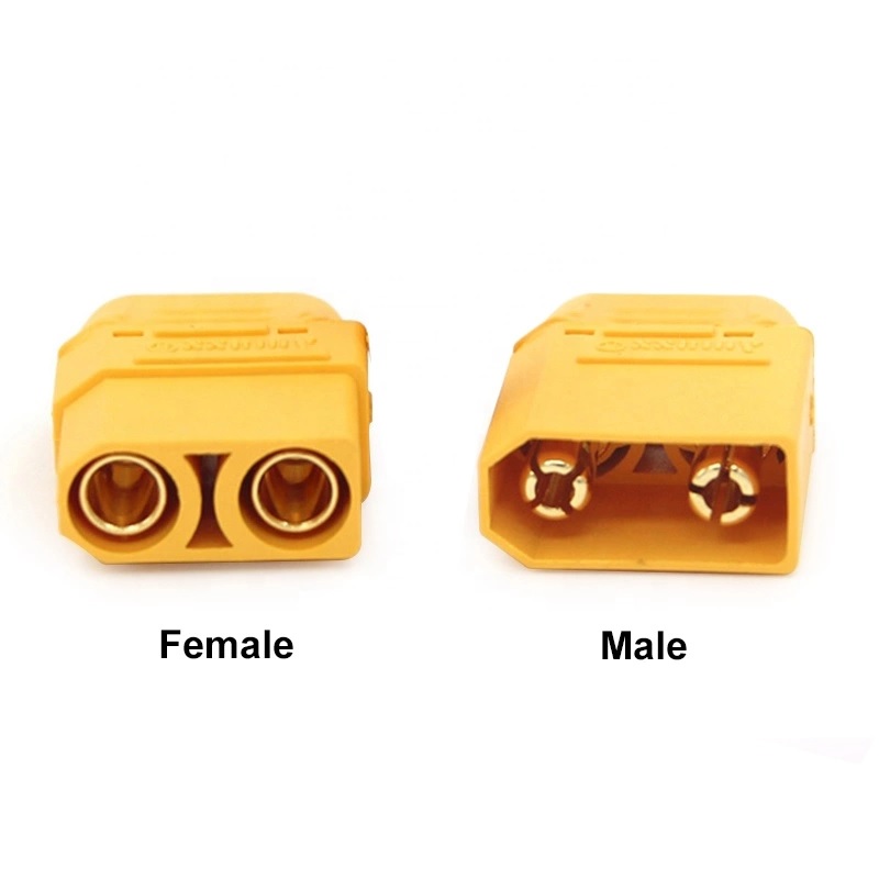 คอนเนกเตอร์ XT90 1 คู่ แบบมีฝาปิด ( connector terminalXT90 ,90A Male & Female Bullet Connectors Plug ,ขั้วต่อแบตเตอรี่ )