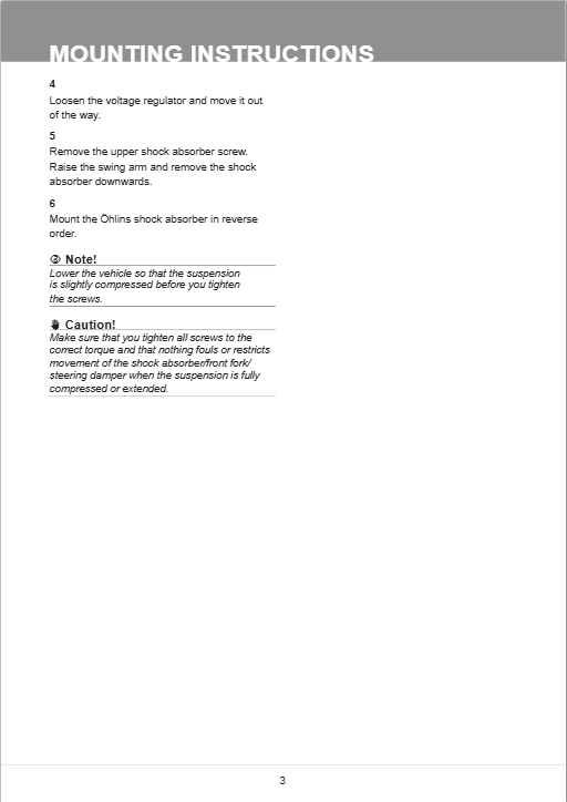 โช๊คหลังแต่ง Ohlins HO649 For Honda CRF1100 Africa Twin ABS (Showa) ปี 2020-2023