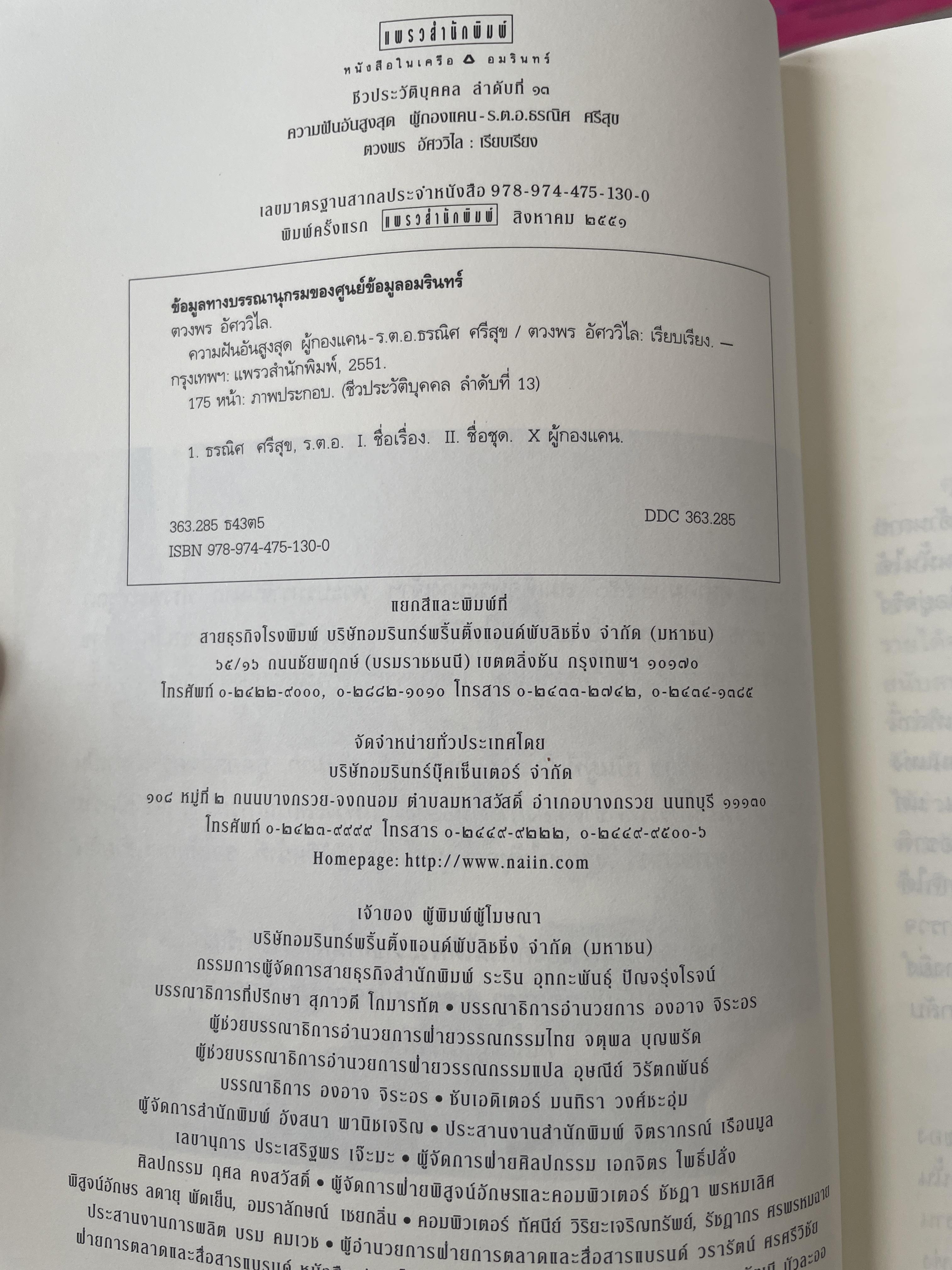 ความฝันอันสูงสุด ผู้กองแคน ร.ต.อ.ธรณิศ ศริสุข 500 กรัม