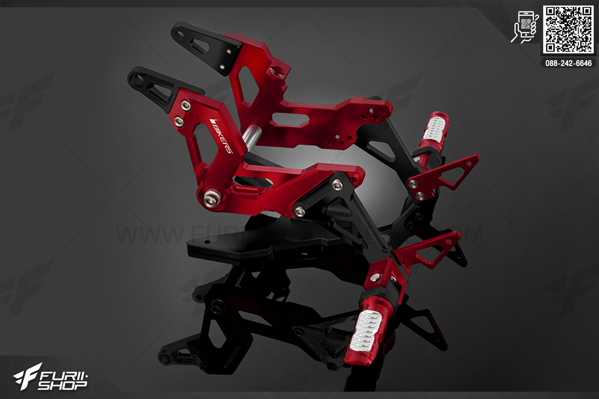 ชุดพักเท้าหลังBikers (Rear Footrest Set) Kawasaki KSR Final Edition