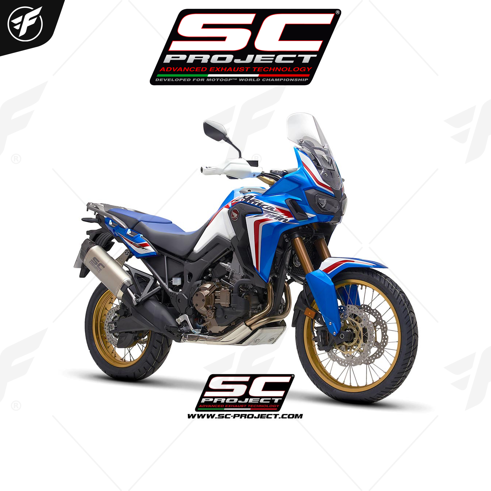 HONDA CRF1000L AFRICA TWIN (2016 - 2019) - ADVENTURE | Adventure Muffler Titanium