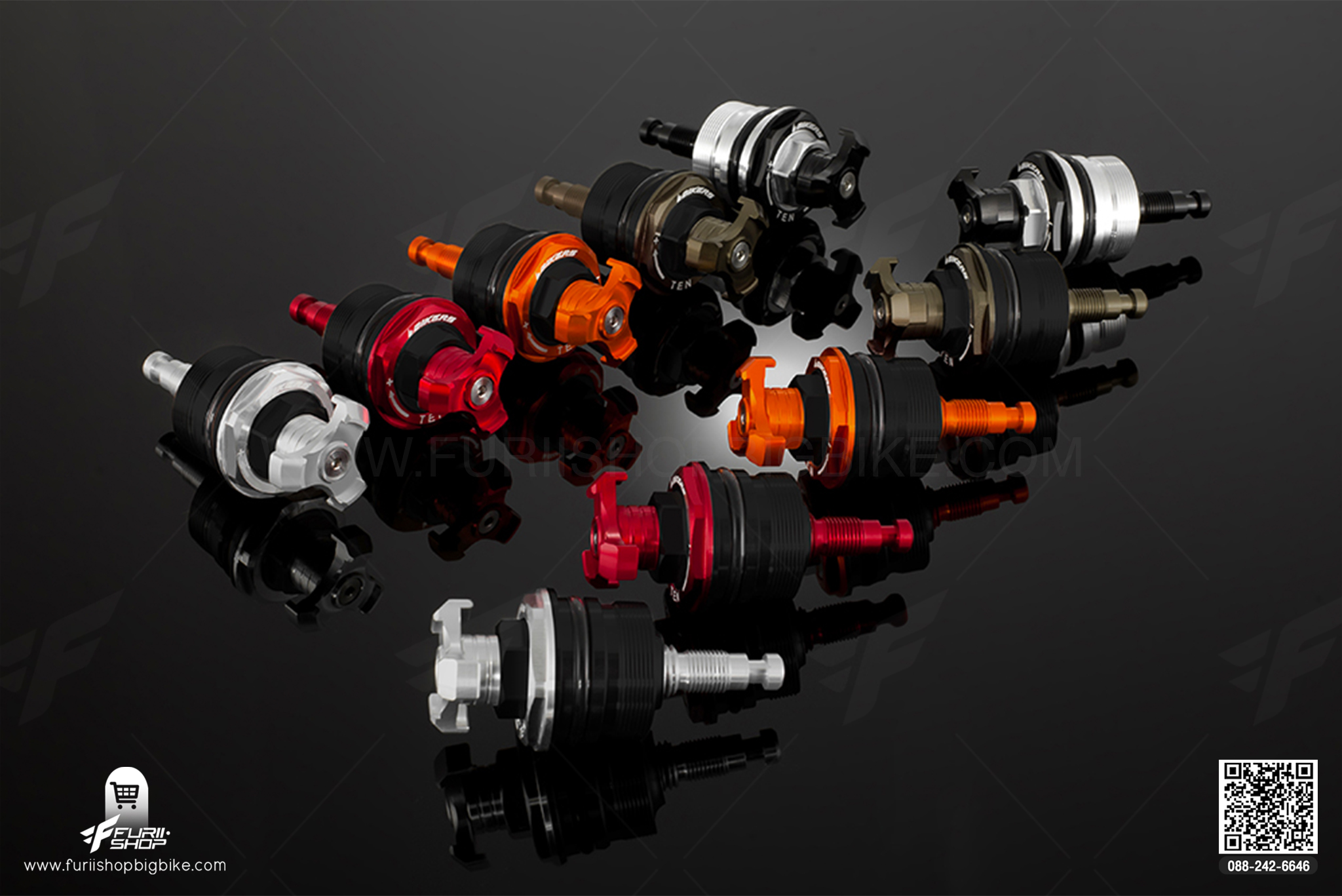 ตัวปรับโช๊คหน้า (Front Fork Adjusters) Bikers Kawasaki Z125