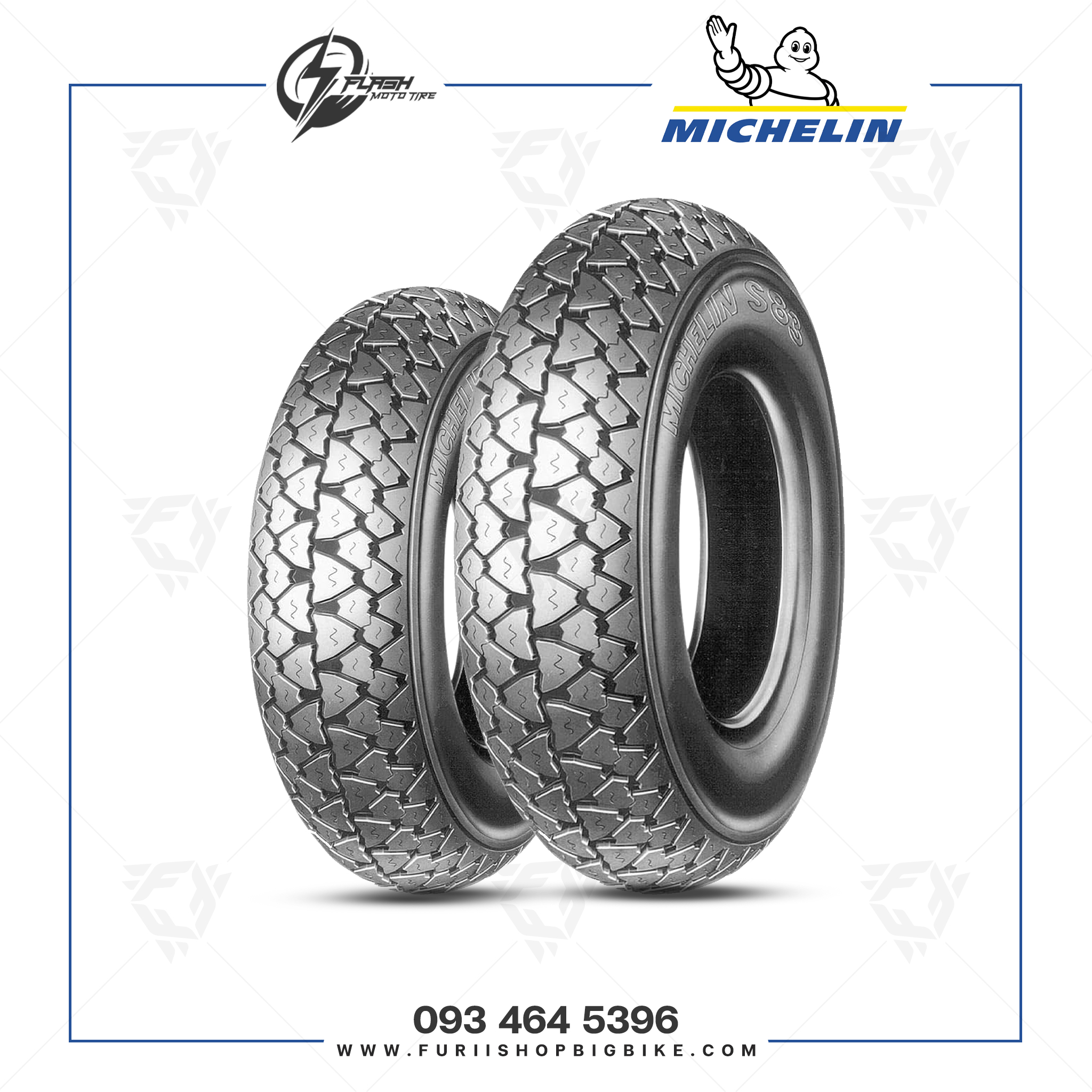 ยาง/ยางรถมอเตอร์ไซค์/ยางบิ๊กไบค์ MICHELIN S83 : 3.50-10 59J REINF TL/TT