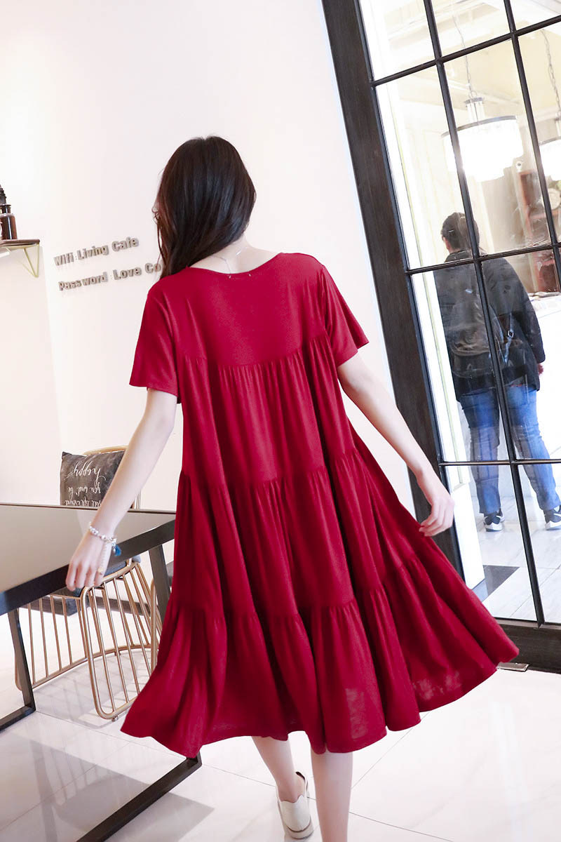 ชุดคลุมท้อง ผ้าcotton ยืดนุ่มใส่สบาย มี 2 สี