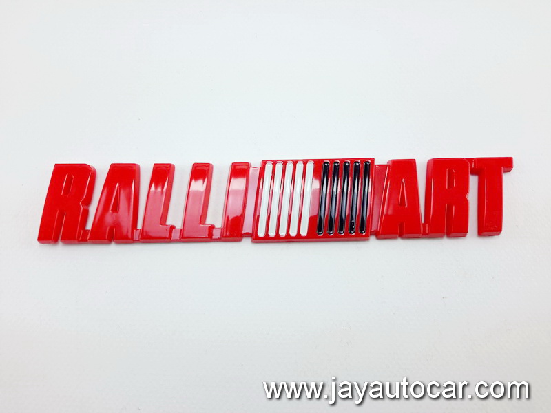 LOGO MITSUBISHI RALLIART RED โลโก้ มิตซูบิชิ แรลลี่อารท์ สีแดง