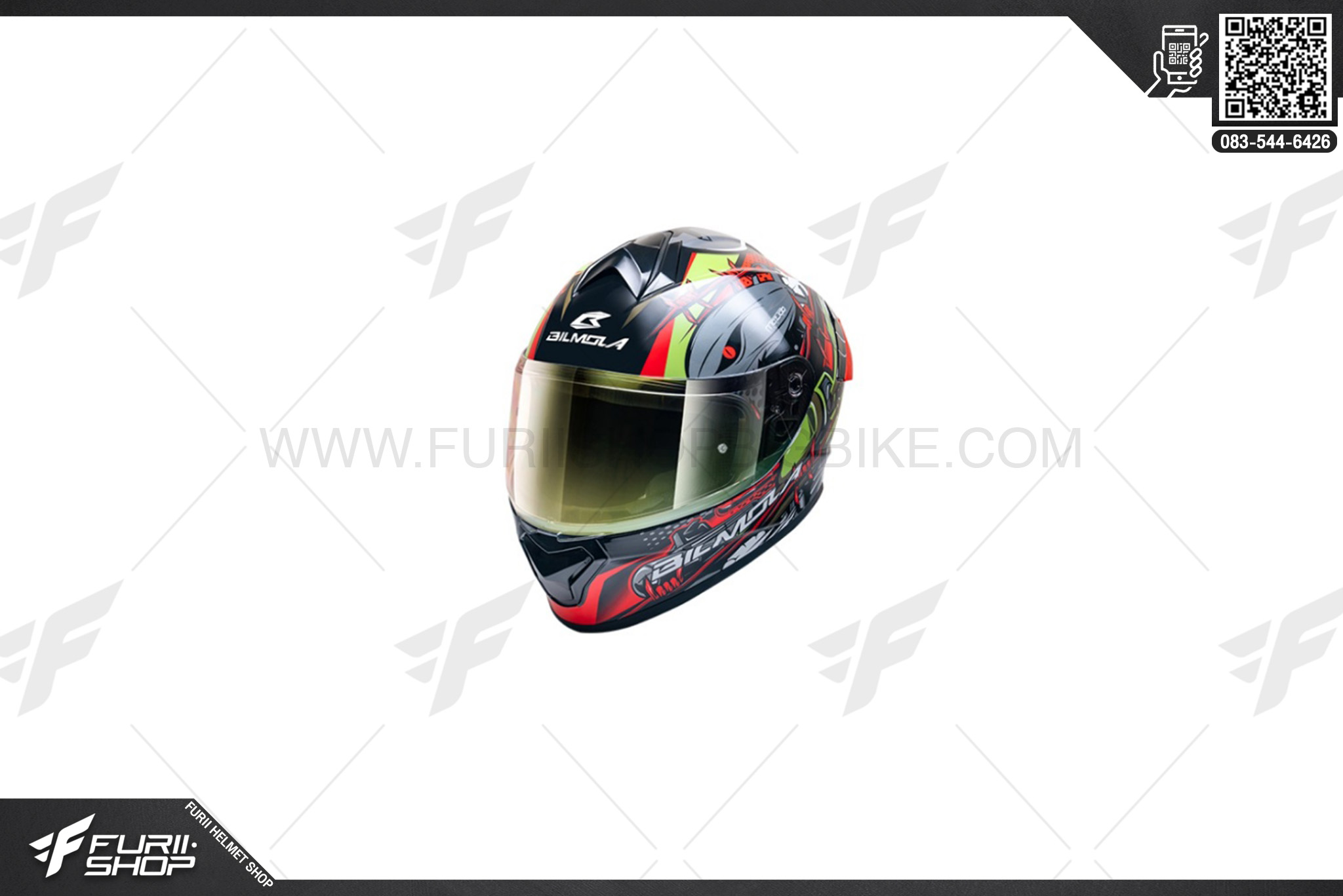 หมวกกันน็อค BILMOLA RAPID S ATTACK GREEN RED (MATTE)