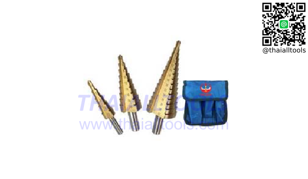 ชุดดอกสว่านเจาะขยาย หัวตรงแกนกลม 4-32 mm 3 PLECE HSS STEP DRILL