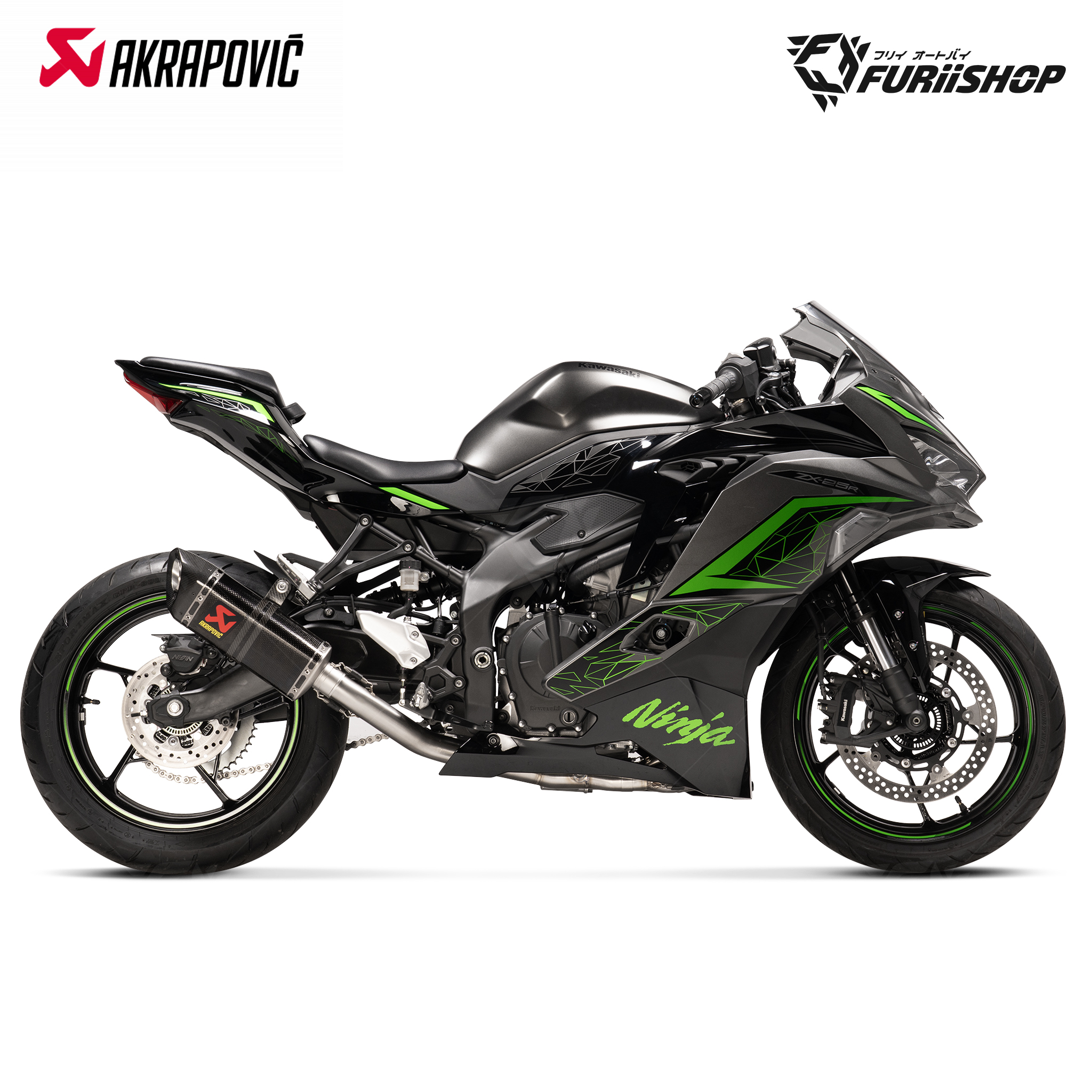 ท่อแต่ง Akrapovic Slip on - Carbon : for Kawasaki ZX25R 2020-2022 All new ZX25R/RR 2023