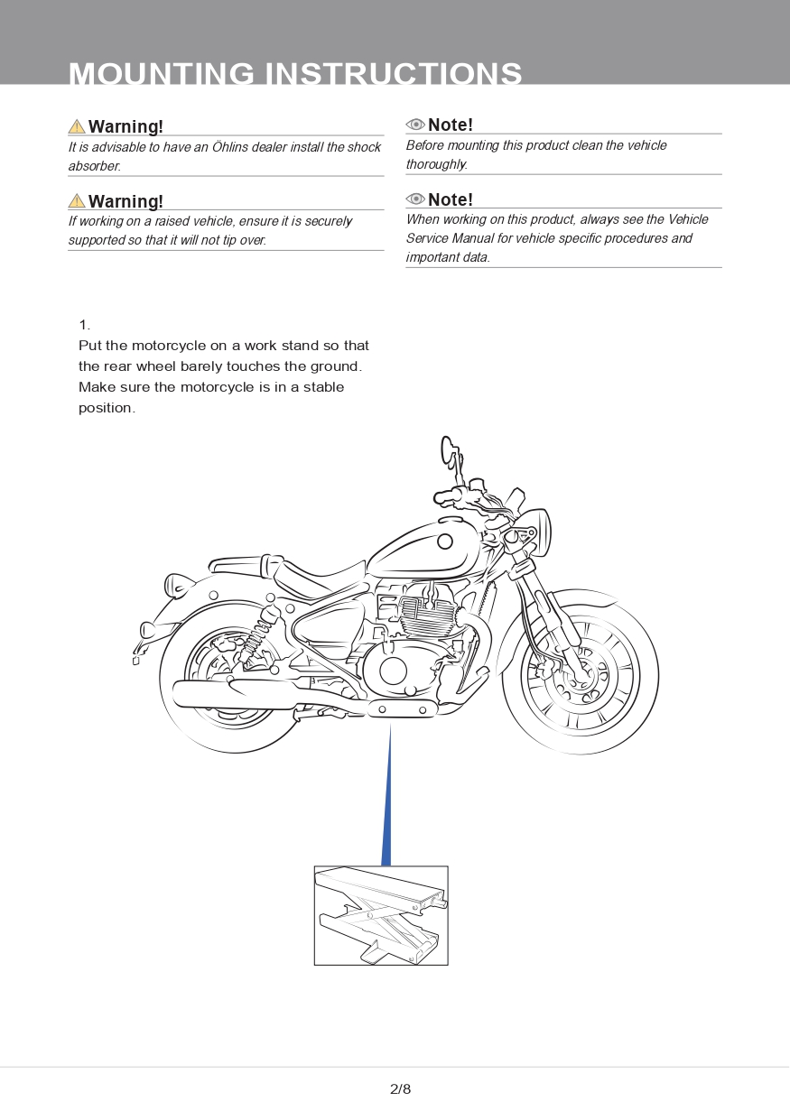 โช๊คหลังแต่ง Ohlins RE 505 For Royal Enfield Super Meteor 650 ปี2024