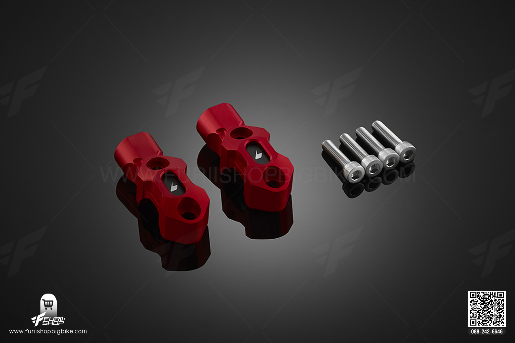 Rotating Bar Clamps With Mirror Hole (2 Pieces) Bikers Versys650ABS 2015-2020
