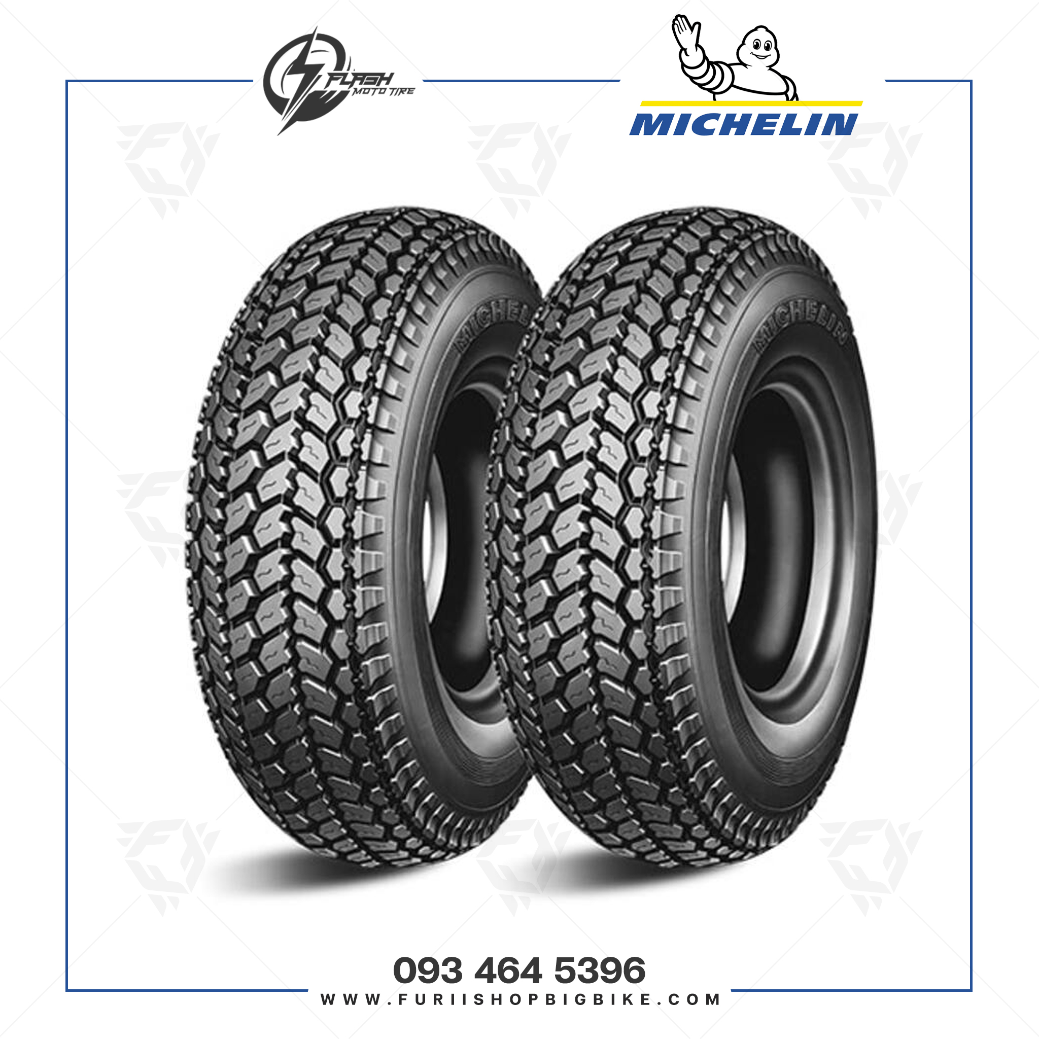 ยาง/ยางรถมอเตอร์ไซค์/ยางบิ๊กไบค์ MICHELIN ACS : 2.75-9 35J TT