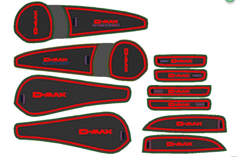 Slot Mat แผ่นยางรองในช่องรถยนต์ D-max 2016
