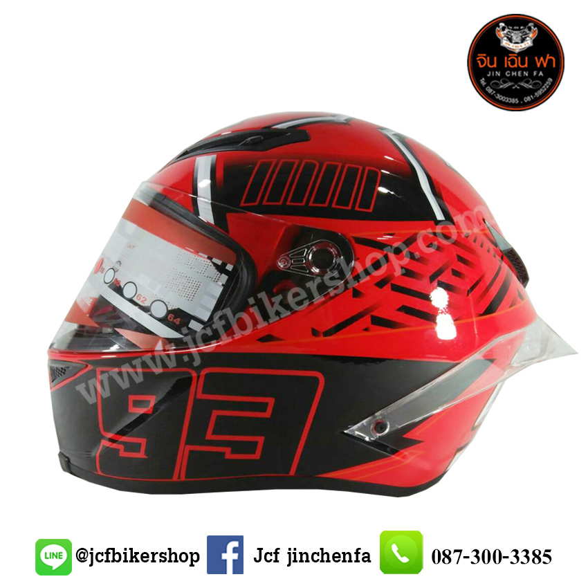 หมวกกันน็อค ลายมด สีแดง หมวกกันน็อคเต็มใบสำหรับขับขี่มอเตอร์ไซค์ Helmet motorcycle ด้วยรูปทรงที่สวยเก๋เท่ห์สุดๆ
