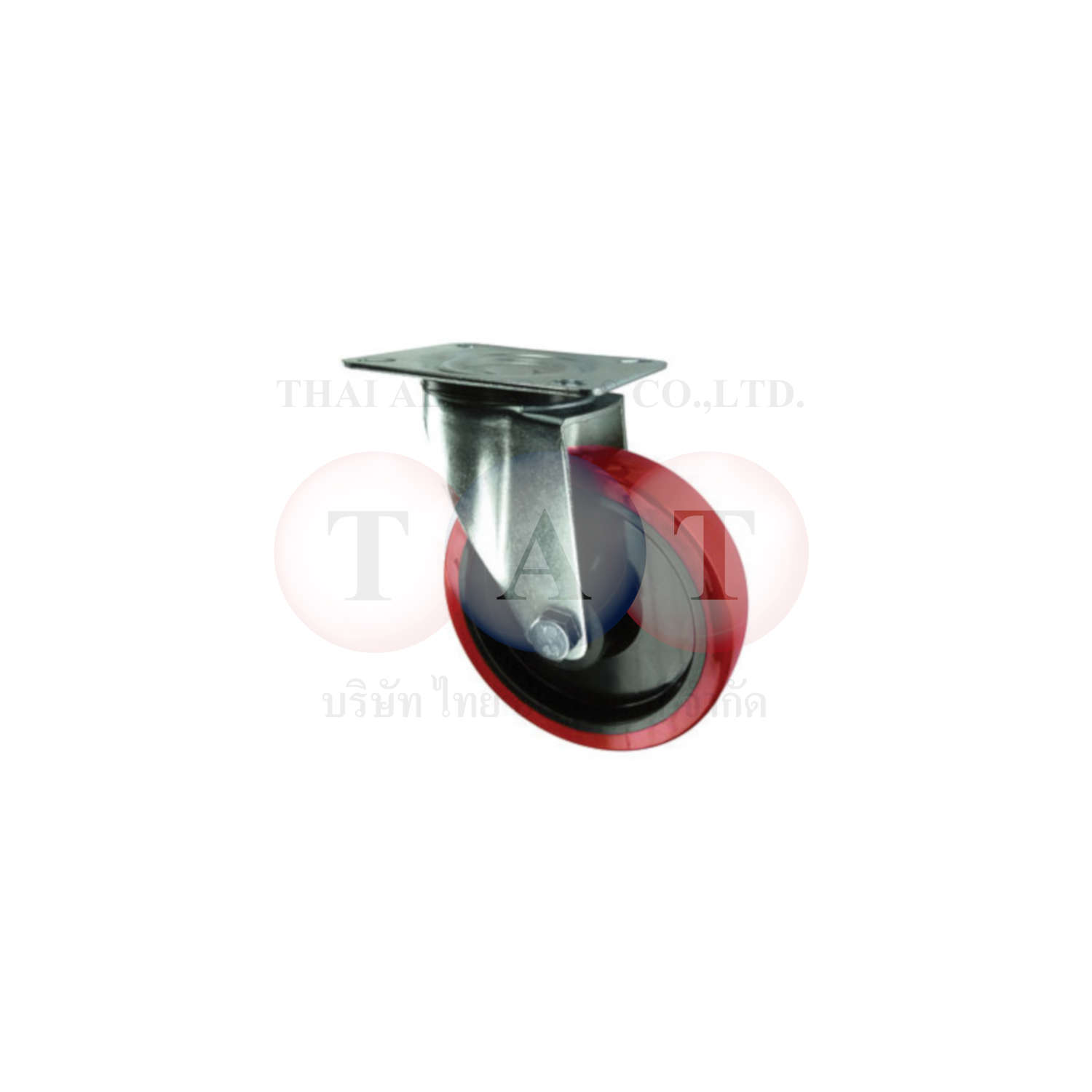 Atlas Workholders.SWIVEL PLATE 80mm POLYURETHANE TYRE