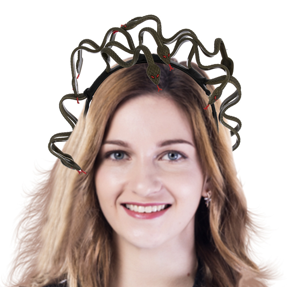 ที่คาดผมแฟนซี งู ปาร์ตี้ เครื่องประดับแฟนซี คอสเพลย์ อะนิเมะ Snake Headband Headpiece Halloween Party
