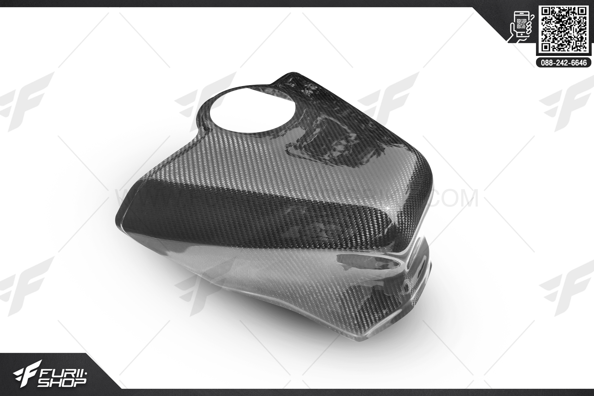 ครอบถังทรงโหนก Force Racing (Prepreg Carbon) For Yamaha R1 2015-2020