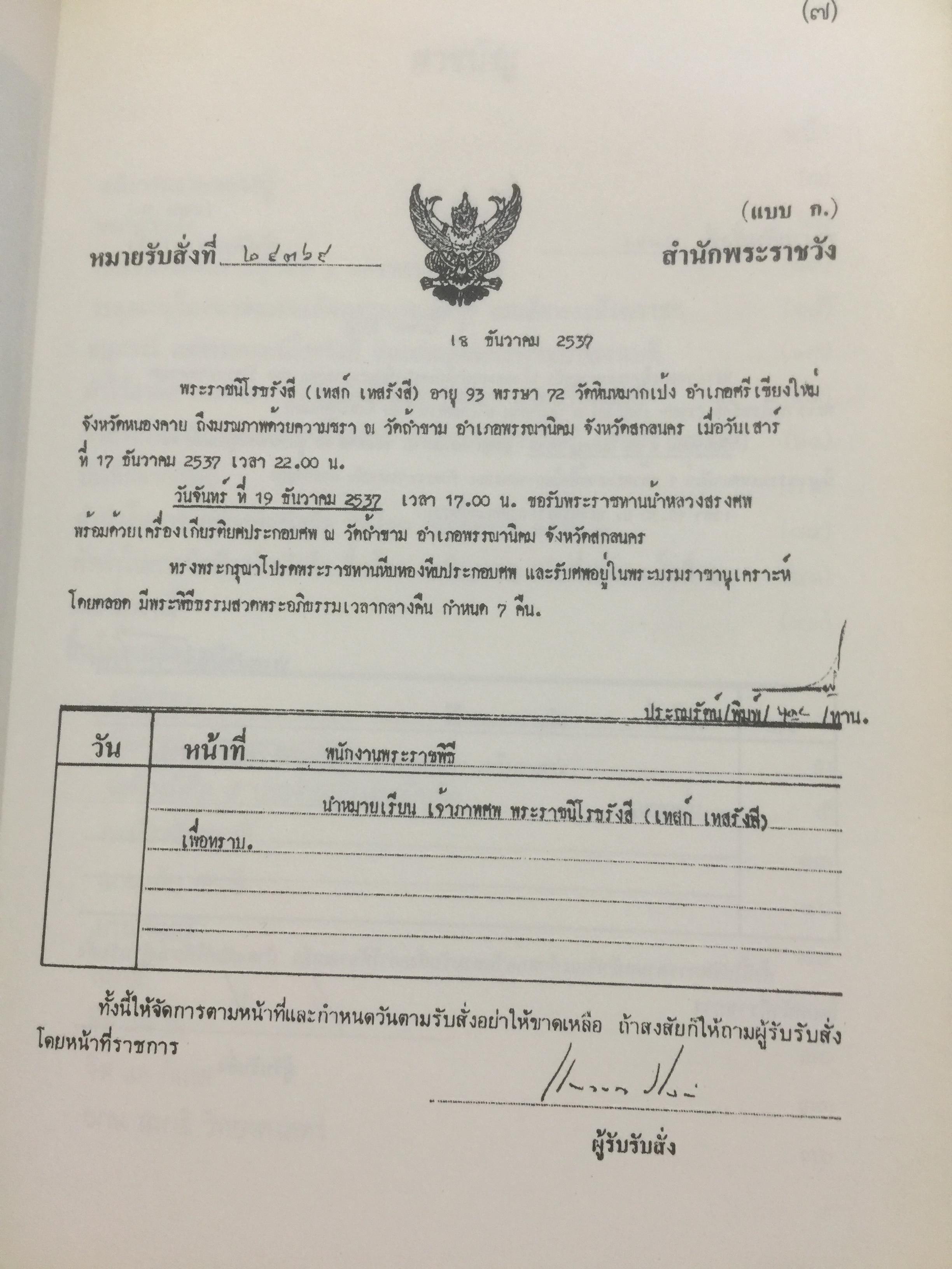 เทสรังสีอนุสรณาลัย. เป็นหนังสือที่ระลึกในงานพระราชทานเพลิงศพ ฯ วัดหอนหมากเป้ง อำเภอศรีเชียงใหม่ จังหวัดหนองคาย 0 กก.