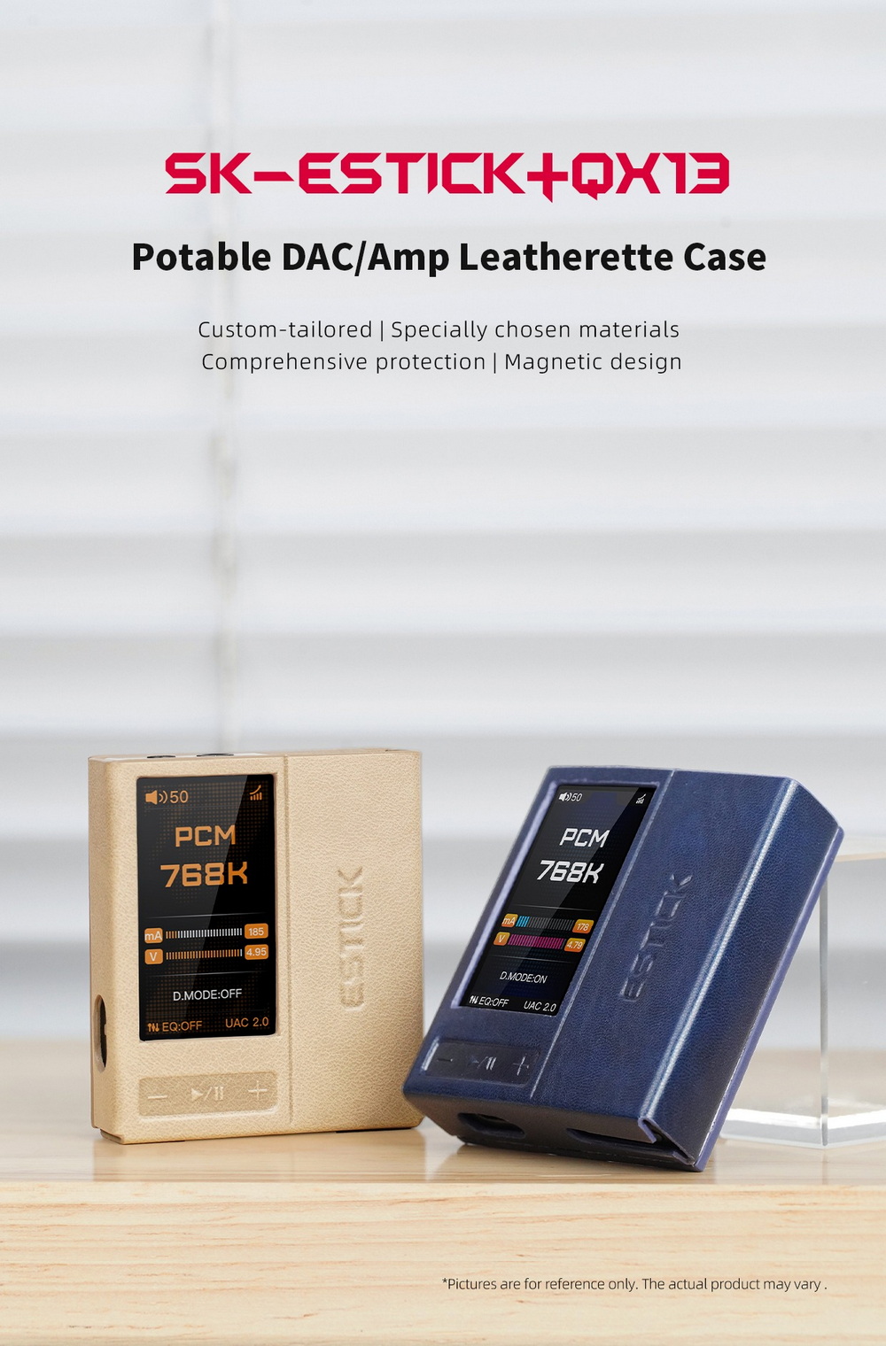 FiiO SK-ESTICK+QX13 เคสหนังสำหรับ ESTICK+QX13 ให้การป้องกันที่ยอดเยี่ยม ทนทาน เฉพาะเคส [-เคส-]