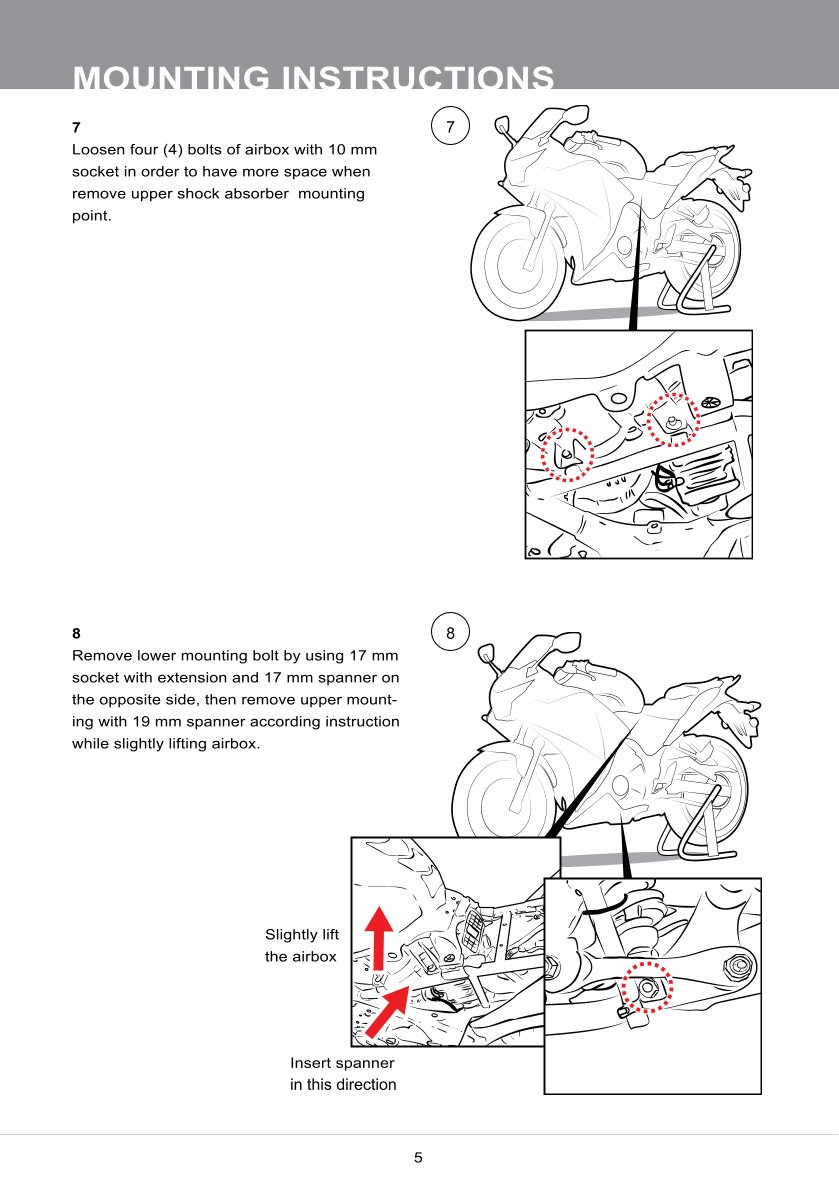 โช๊คหลัง โช๊คแต่ง โช๊คมอเอตร์ไซค์ OHLINS HO110014 FOR ฮอนด้า HONDA CBR300R ของแท้