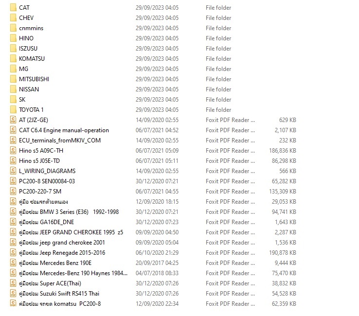 คู่มือซ่อมรถยนต์ USB แฟรชไดร์ฟ 32Gb พร้อมสมุดโค้ดแปลไทย
