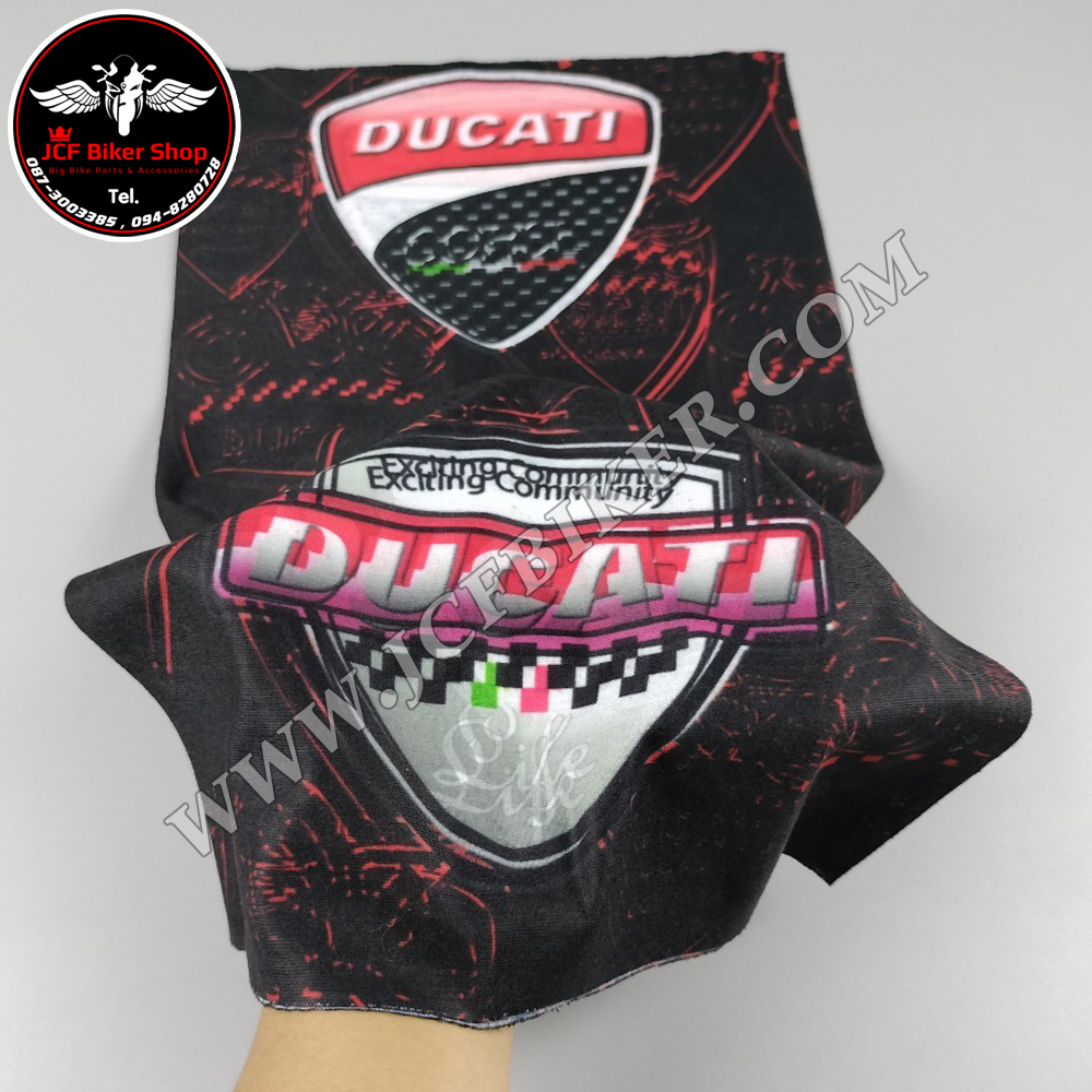 ผ้าบัฟ Ducati สีดำแดง