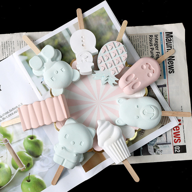 แม่พิพม์วุ้น พิมพ์ซิลิโคน ไอศครีม ฟรีไม้5 อัน เลือกแบบ