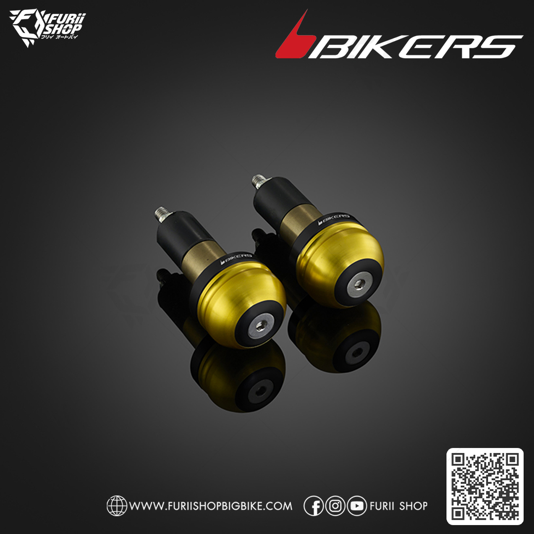 ปลายแฮนด์พร้อมตัวถ่วงน้ำหนัก สำหรับแฮนด์แต่ง (Bikers) (H0782) Bikers Handle Bar Caps (used with Standard Handle Bar) : for Yamaha YZF-R3 2015-2018