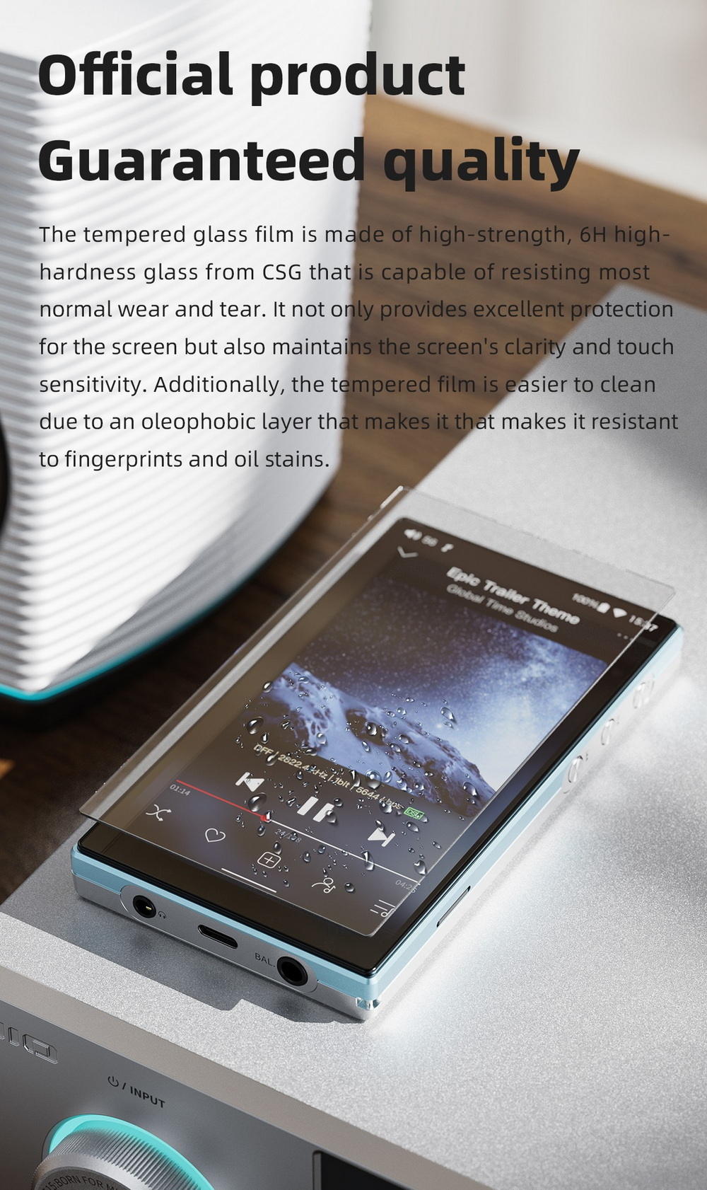 FiiO SF-JM21 ฟิลม์กันรอยพิเศษสำหรับ JM21 ช่วยป้องกันหน้าจอจากรอยขีดข่วน [-ฟิลม์-]