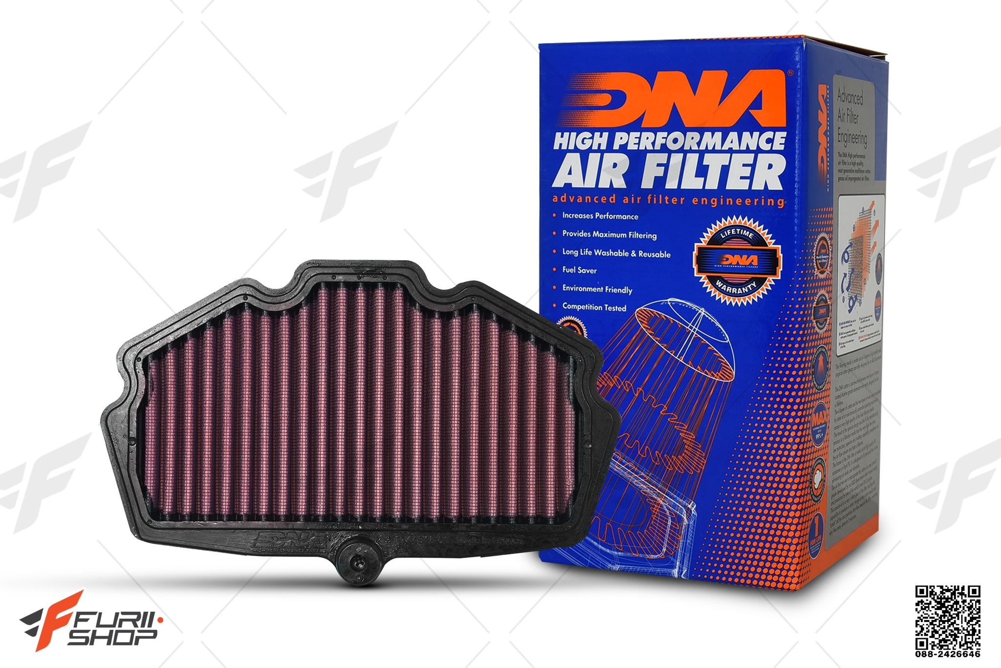กรองอากาศ DNA FOR KAWASAKI NINJA400